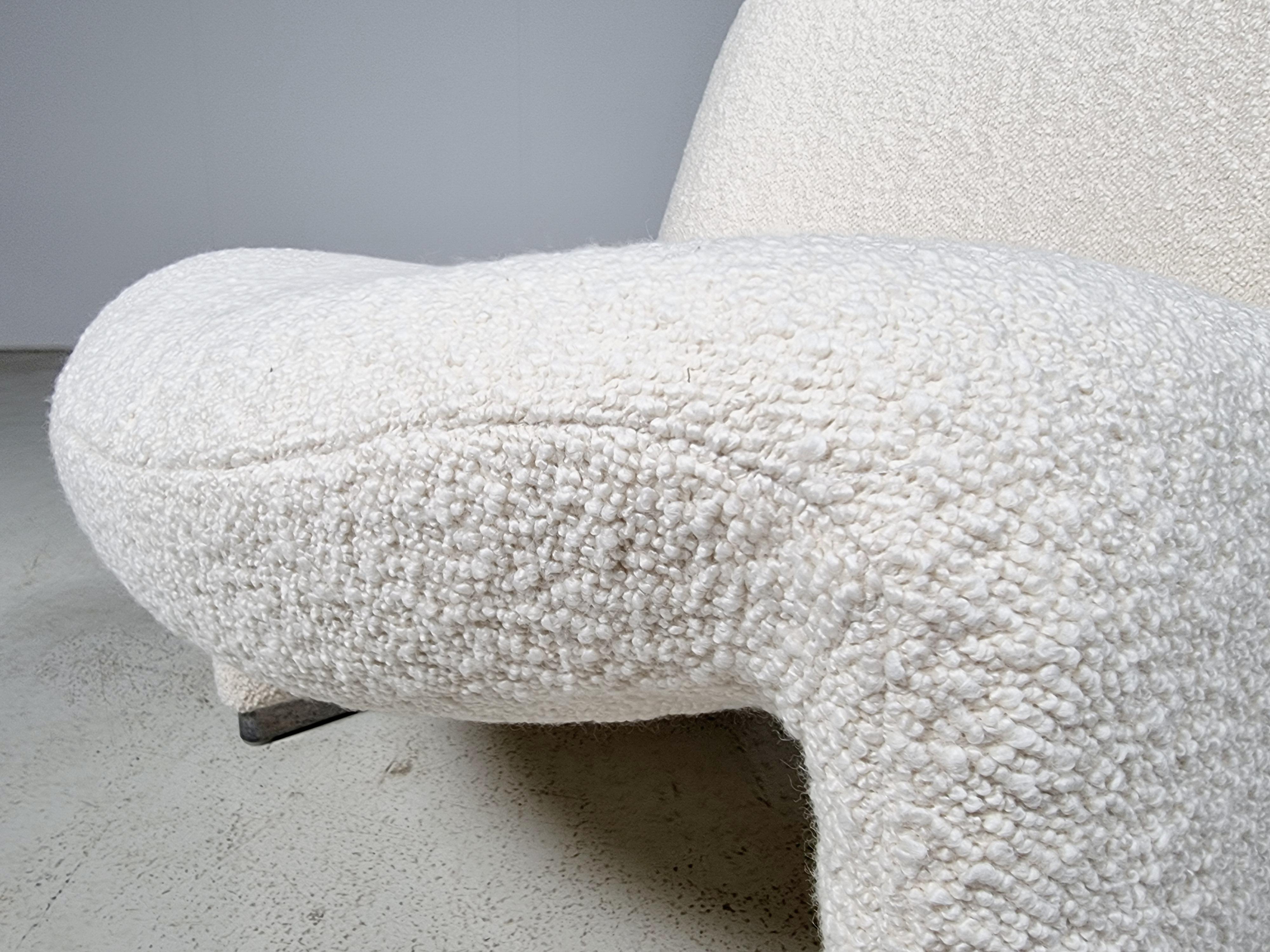 Alky Chair in Creme Bouclé by Giancarlo Piretti for Castelli/Artifort, 1970s 1