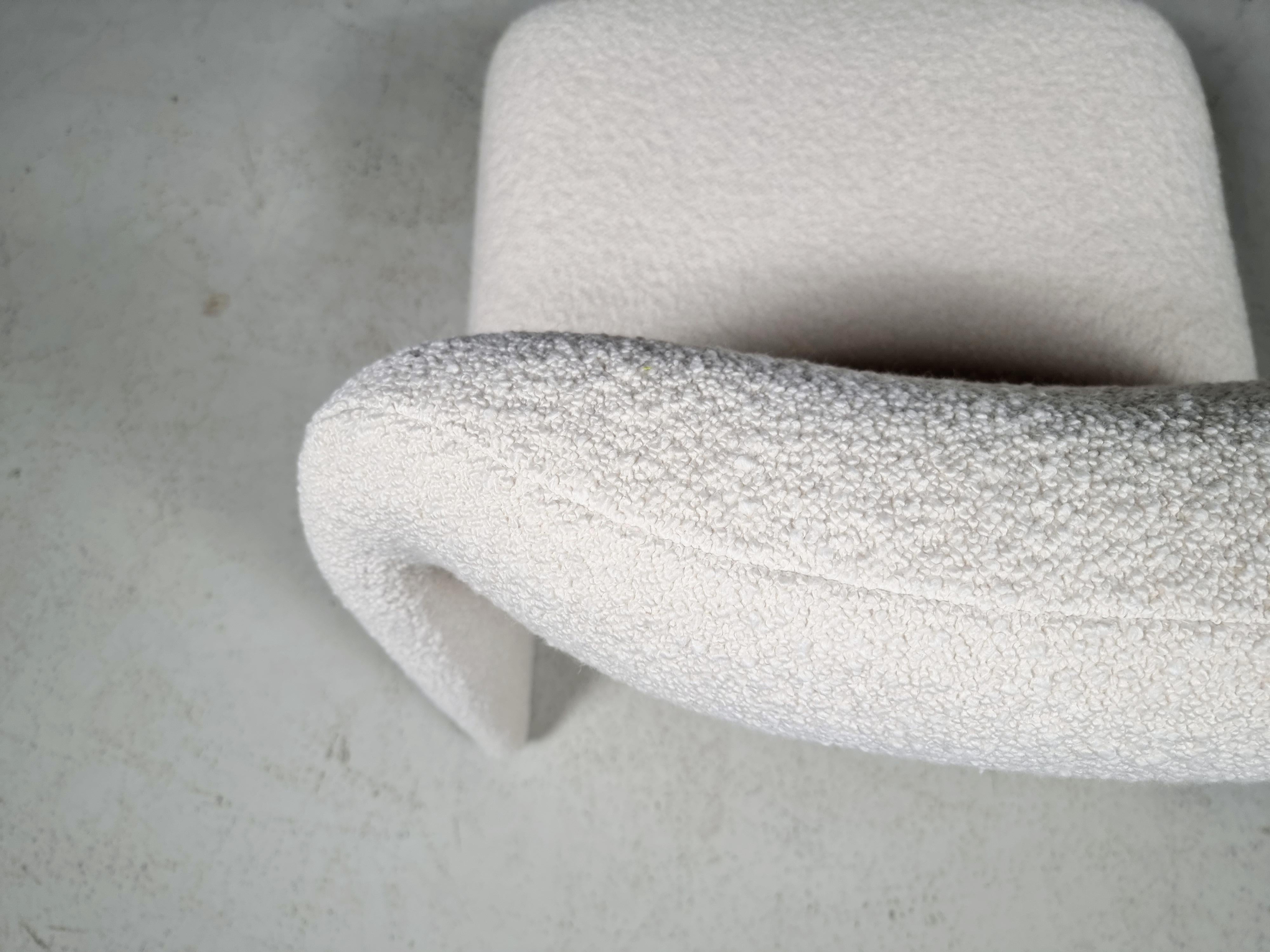 Alky Chair in Creme Bouclé by Giancarlo Piretti for Castelli/Artifort, 1970s 2