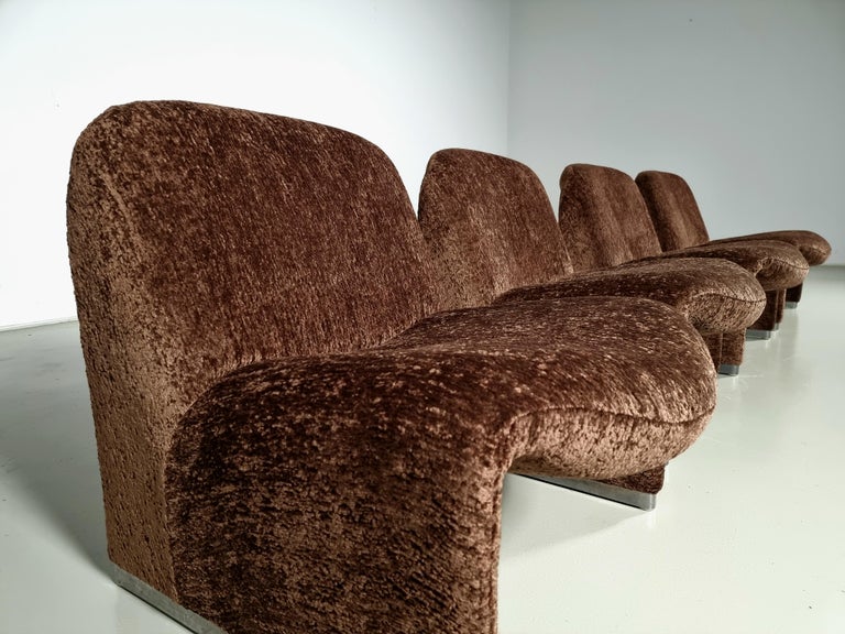 Bouclé Alky Chairs by Giancarlo Piretti for Anonima Castelli, 1970s