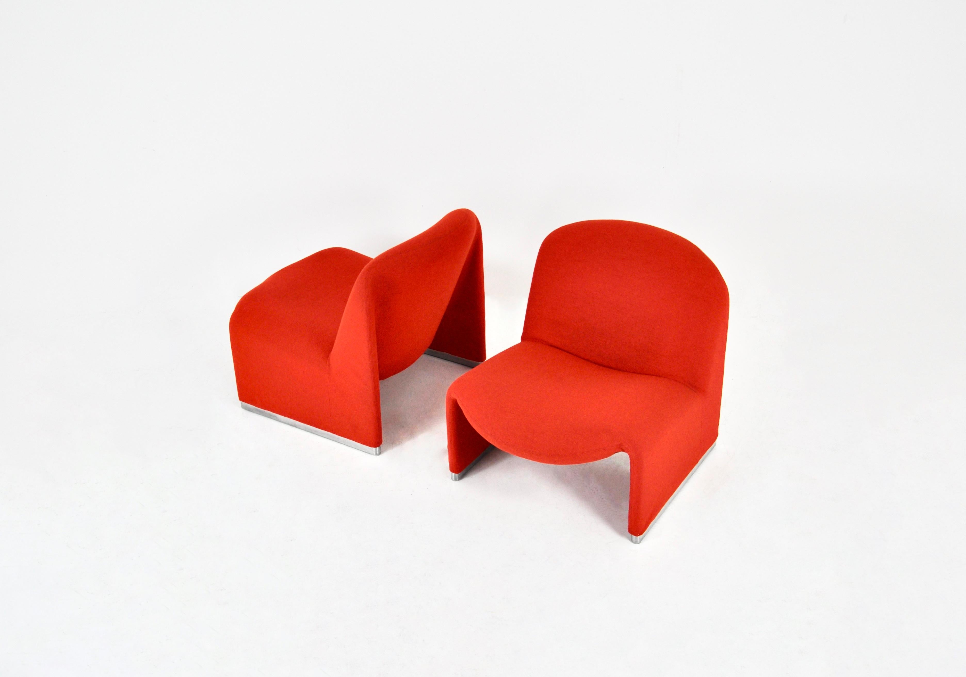 Alky Stühle von Giancarlo Piretti für Anonima Castelli, 1970er Jahre, Satz 2 (Moderne der Mitte des Jahrhunderts) im Angebot