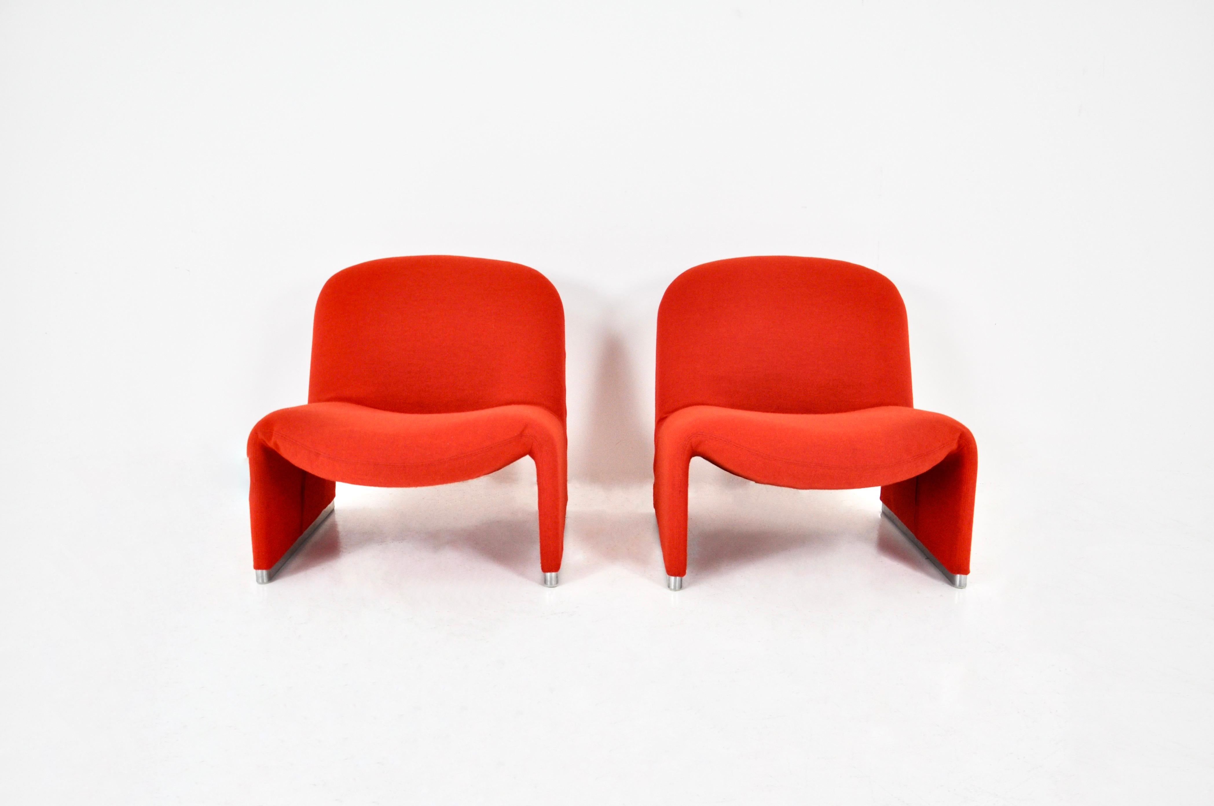 Italian Alky Chairs by Giancarlo Piretti for Anonima Castelli, 1970s, Set 2 For Sale