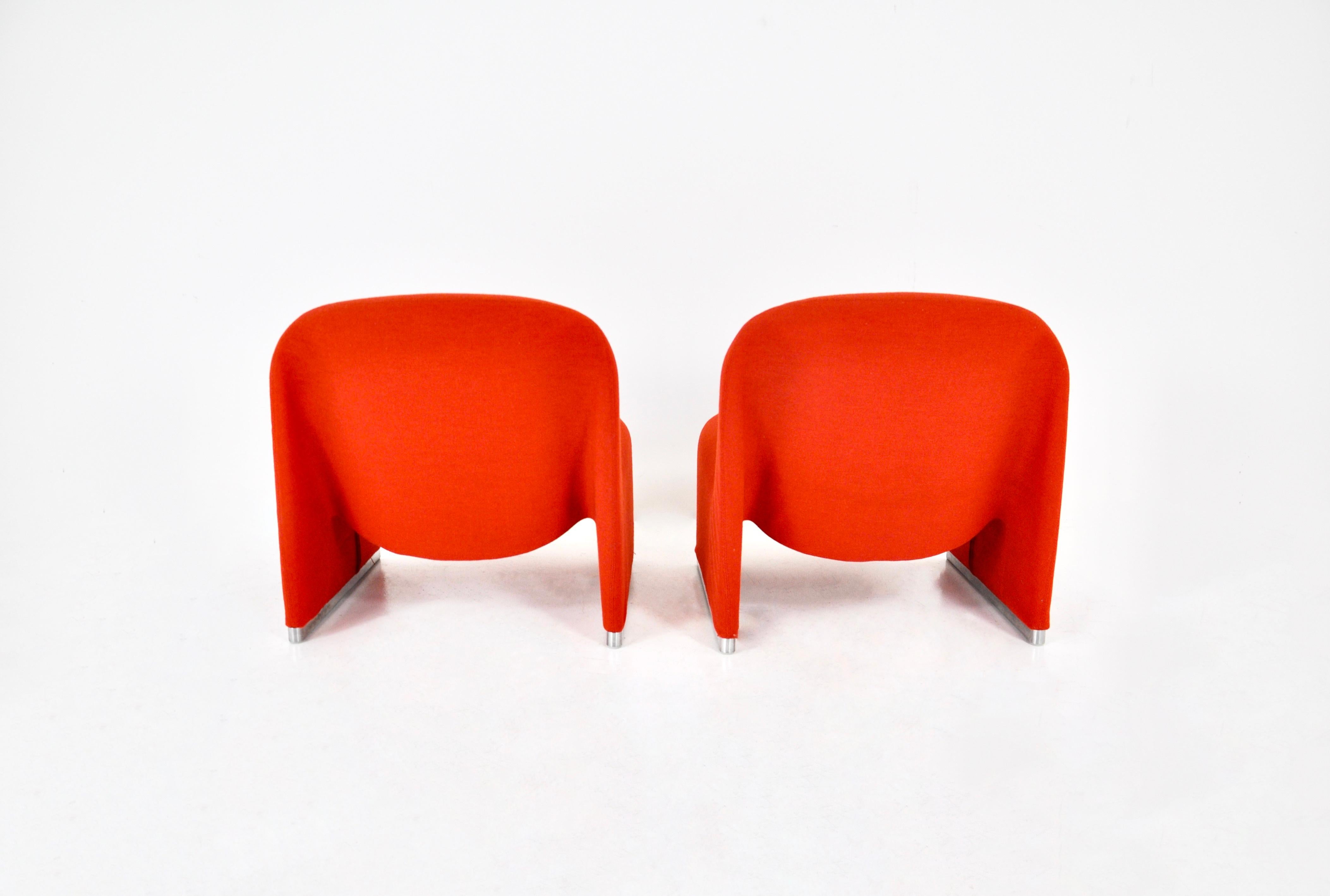 Metal Alky Chairs by Giancarlo Piretti for Anonima Castelli, 1970s, Set 2 For Sale