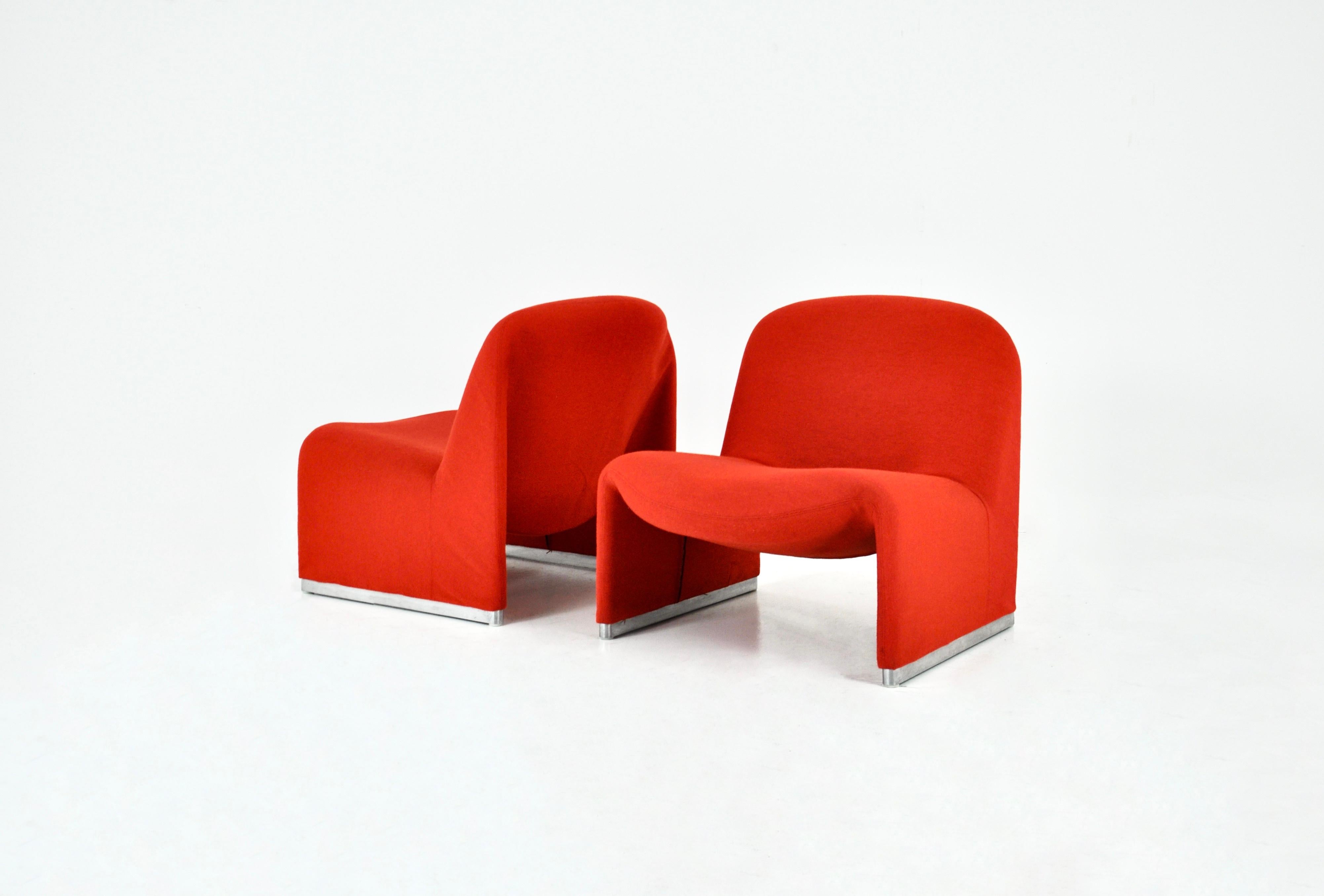 Mid-Century Modern Alky Chairs by Giancarlo Piretti for Anonima Castelli, 1970s, Set of 2 For Sale