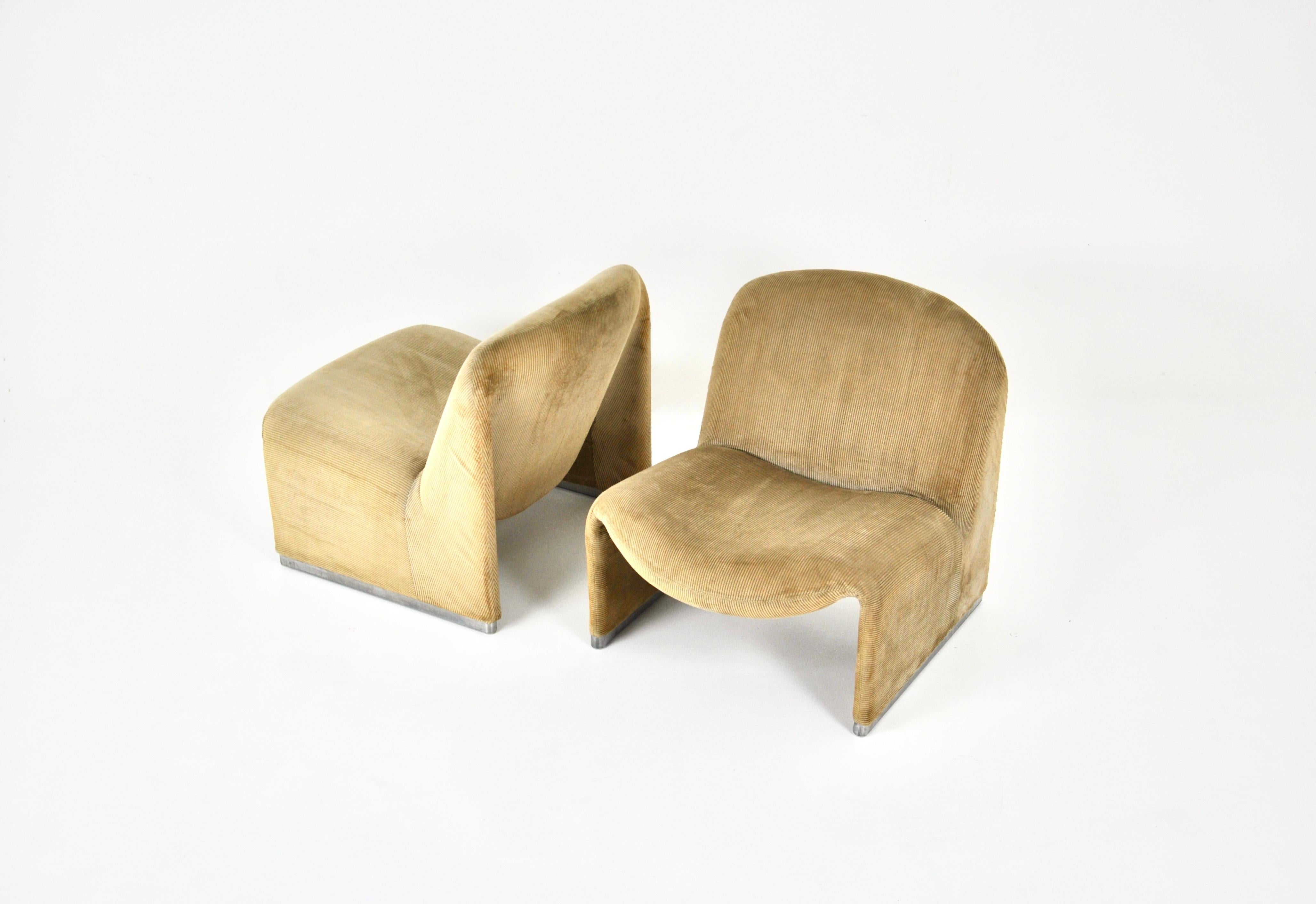 Mid-Century Modern Alky Chairs by Giancarlo Piretti for Anonima Castelli, 1970s, Set of 2