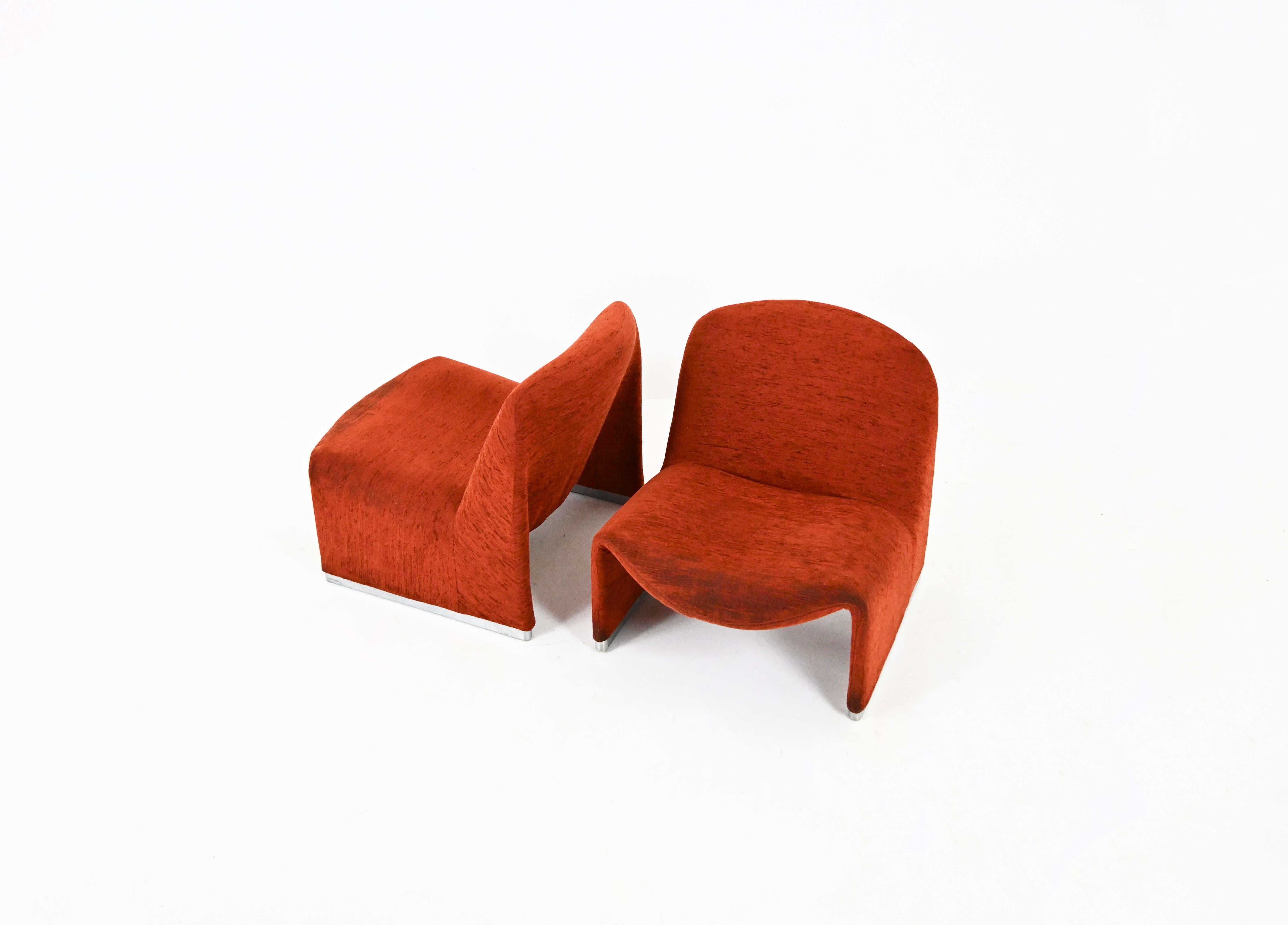 Alky Stühle von Giancarlo Piretti für Anonima Castelli, 1970er Jahre, 2er Set (Moderne der Mitte des Jahrhunderts) im Angebot