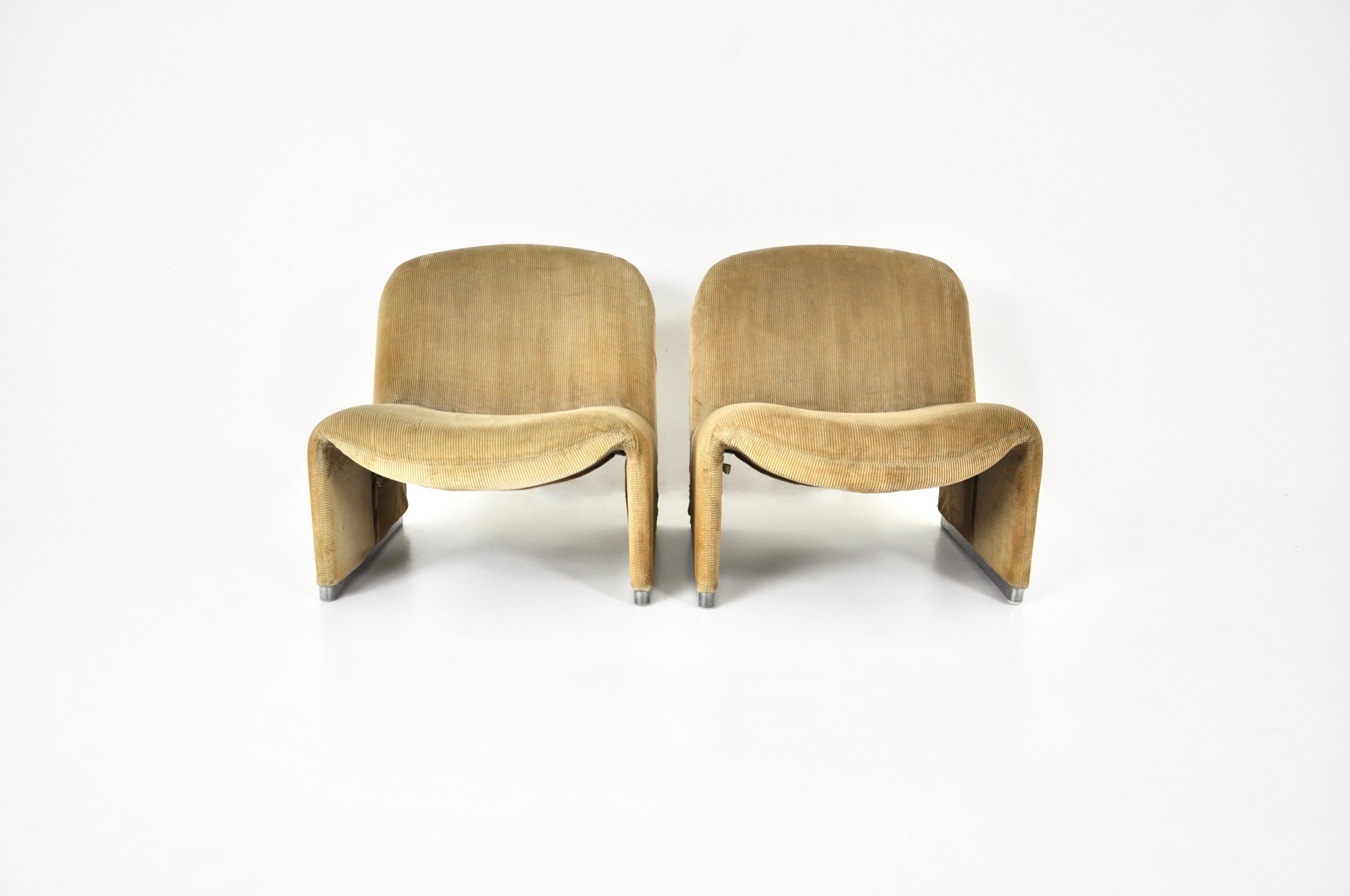 Italian Alky Chairs by Giancarlo Piretti for Anonima Castelli, 1970s, Set of 2 For Sale