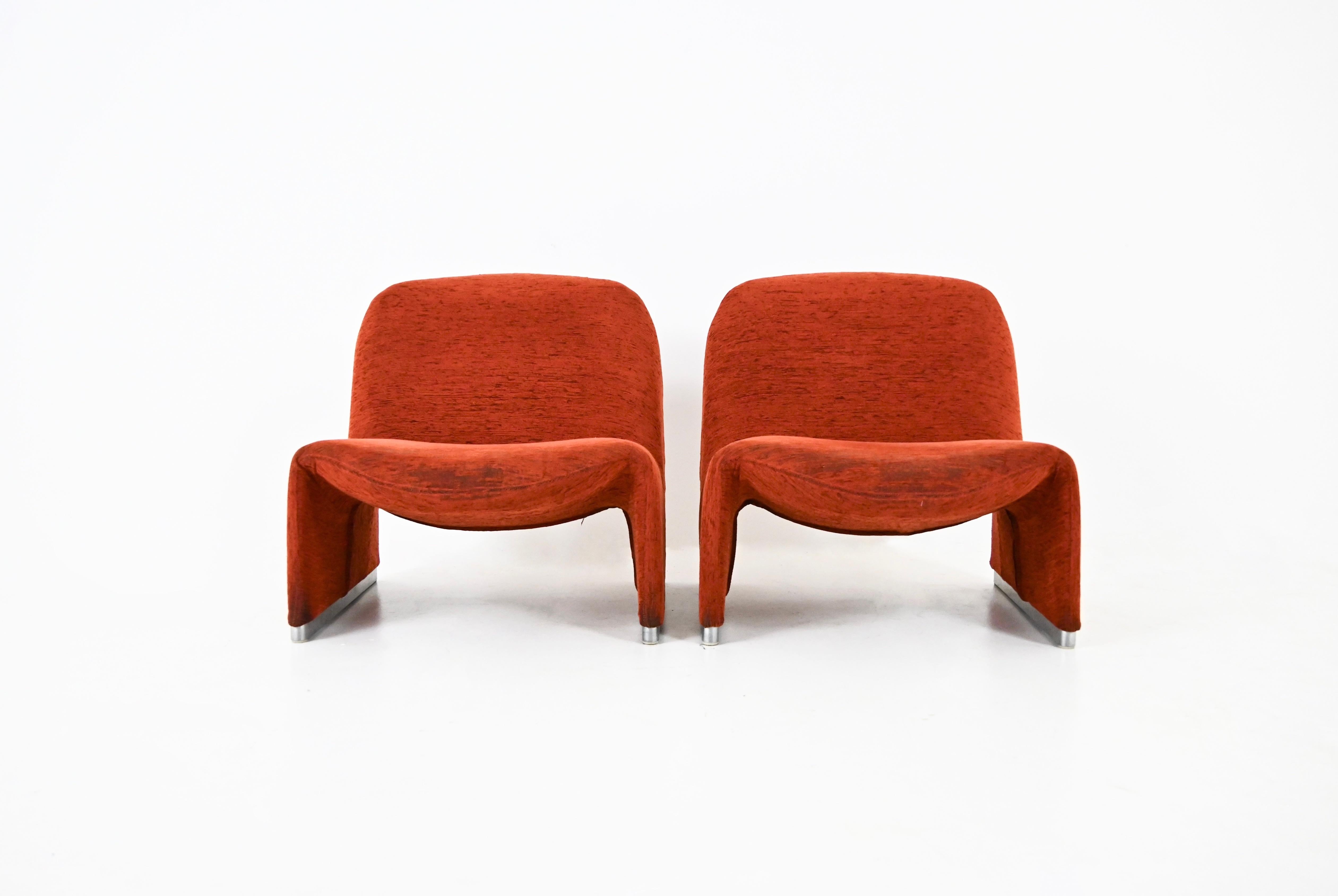 Italian Alky Chairs by Giancarlo Piretti for Anonima Castelli, 1970s, Set of 2