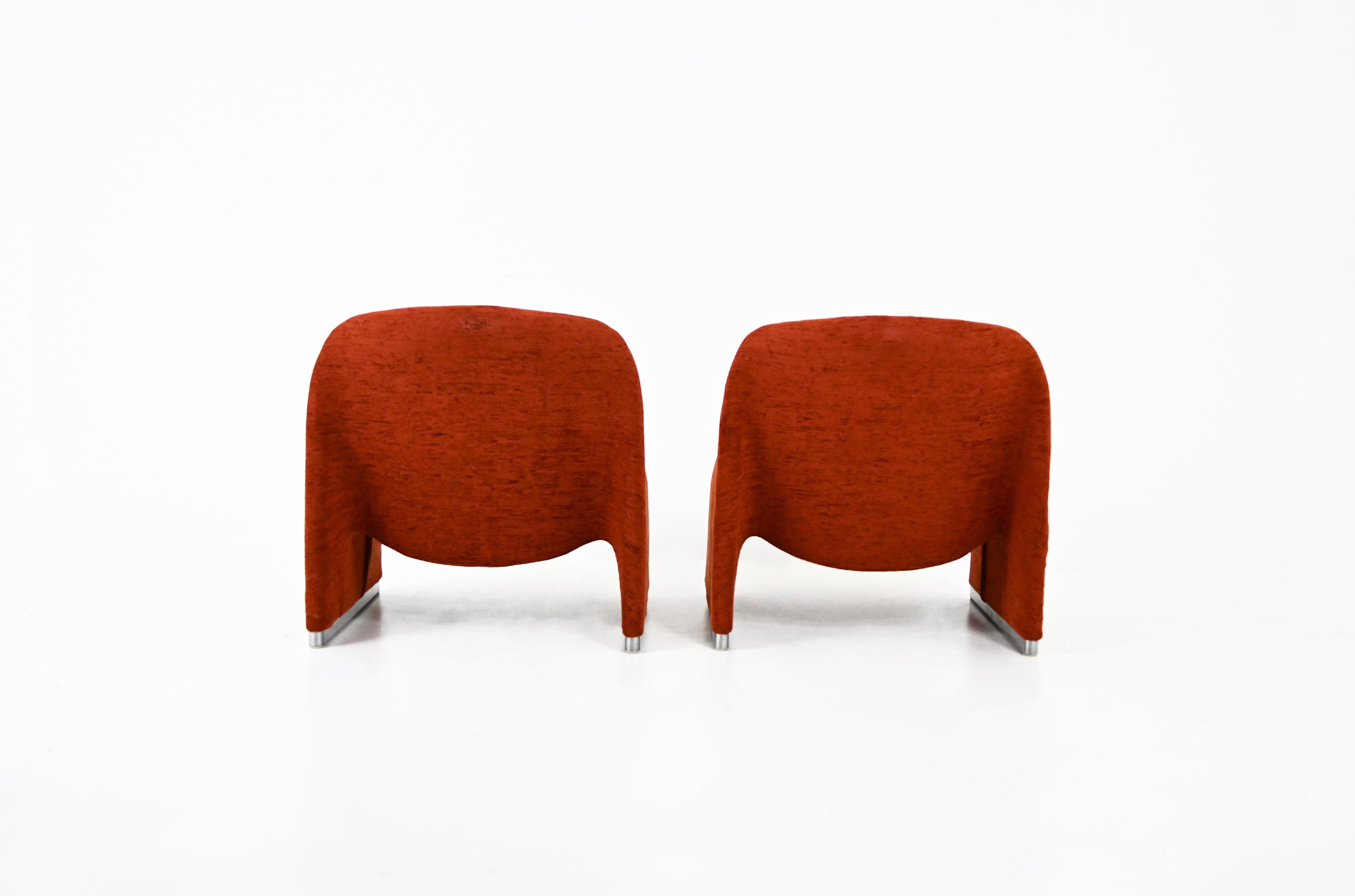 Alky Stühle von Giancarlo Piretti für Anonima Castelli, 1970er Jahre, 2er Set im Zustand „Relativ gut“ im Angebot in bruxelles, BE