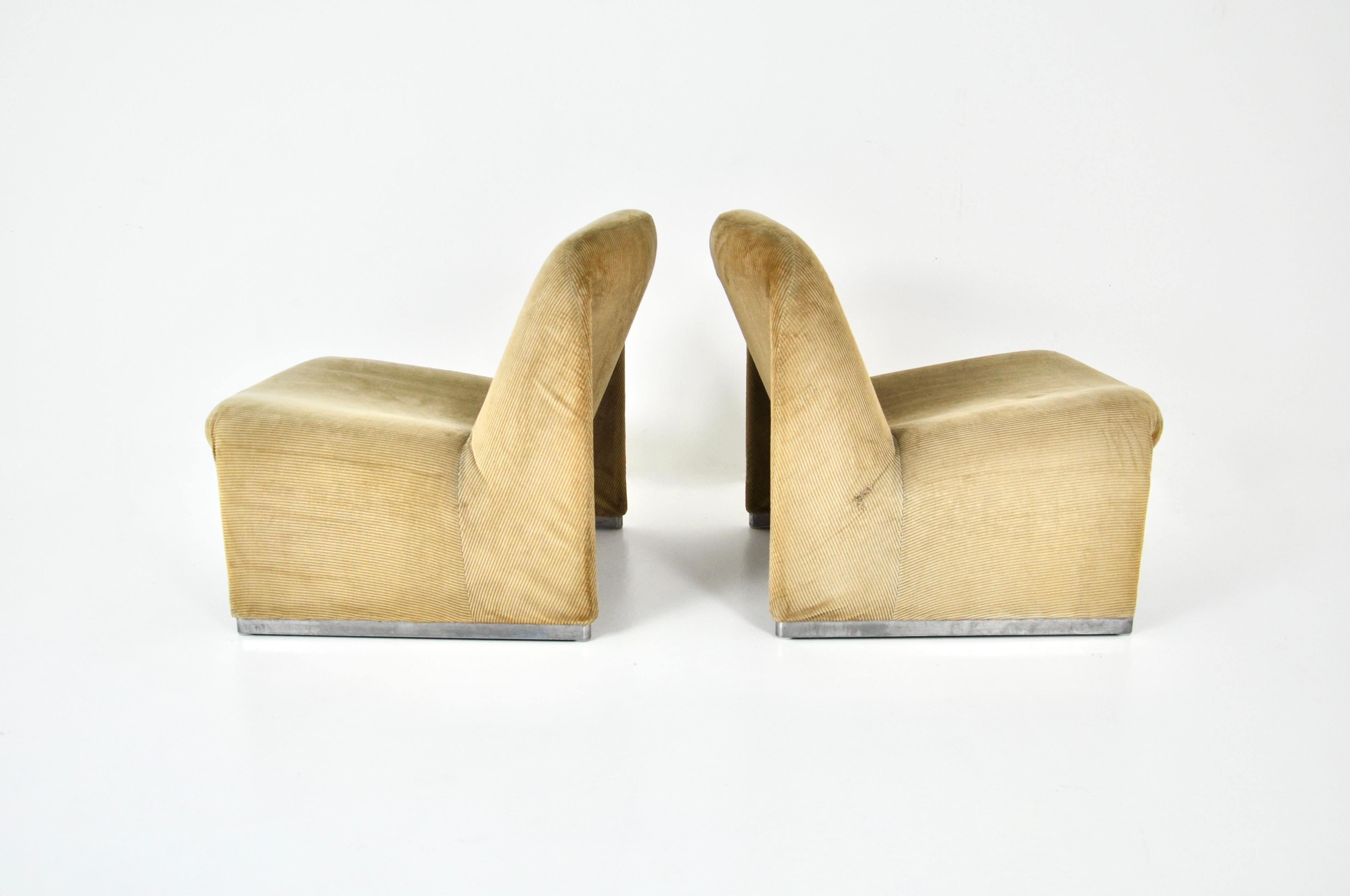 Metal Alky Chairs by Giancarlo Piretti for Anonima Castelli, 1970s, Set of 2 For Sale