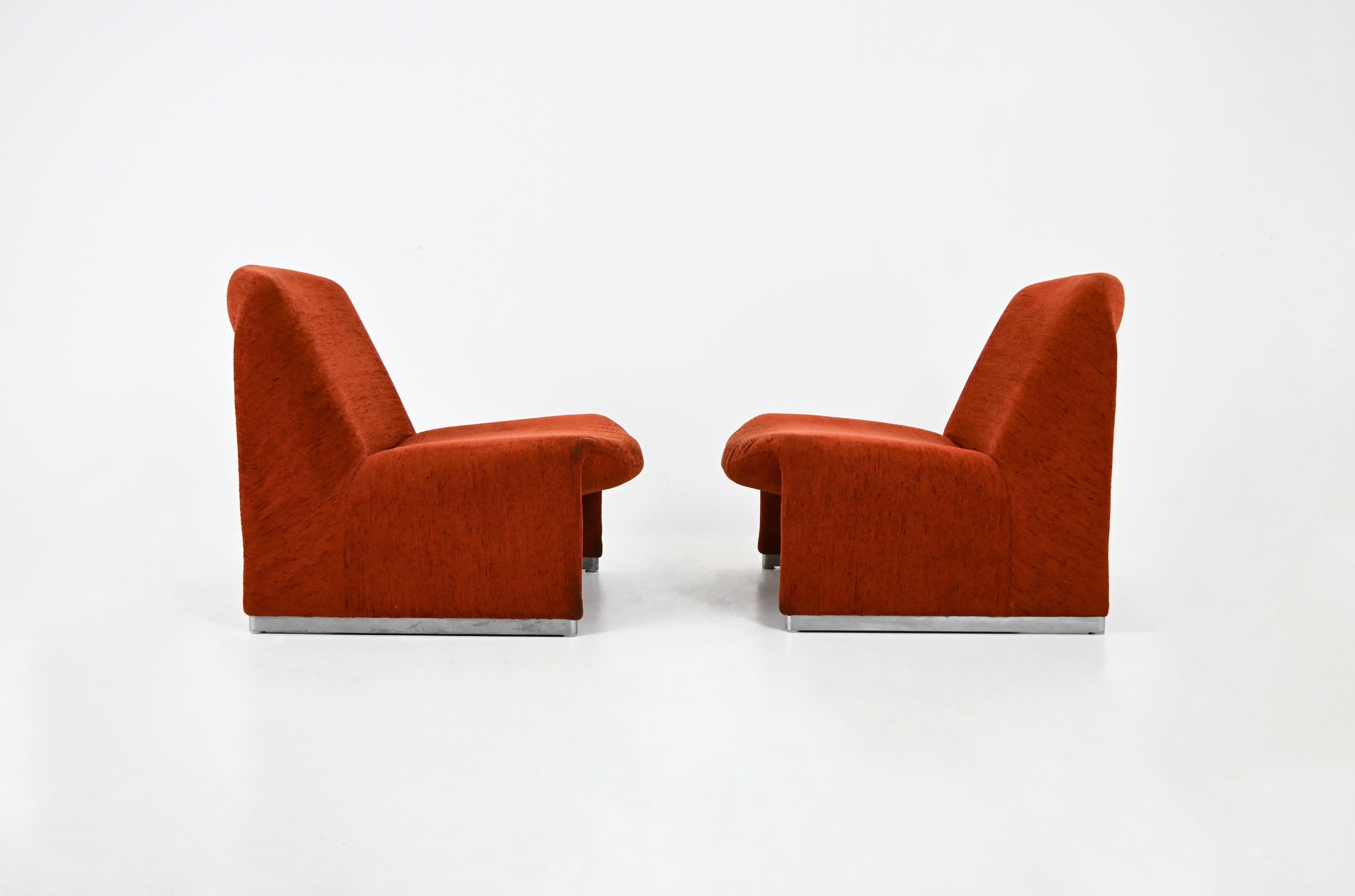 Metal Alky Chairs by Giancarlo Piretti for Anonima Castelli, 1970s, Set of 2