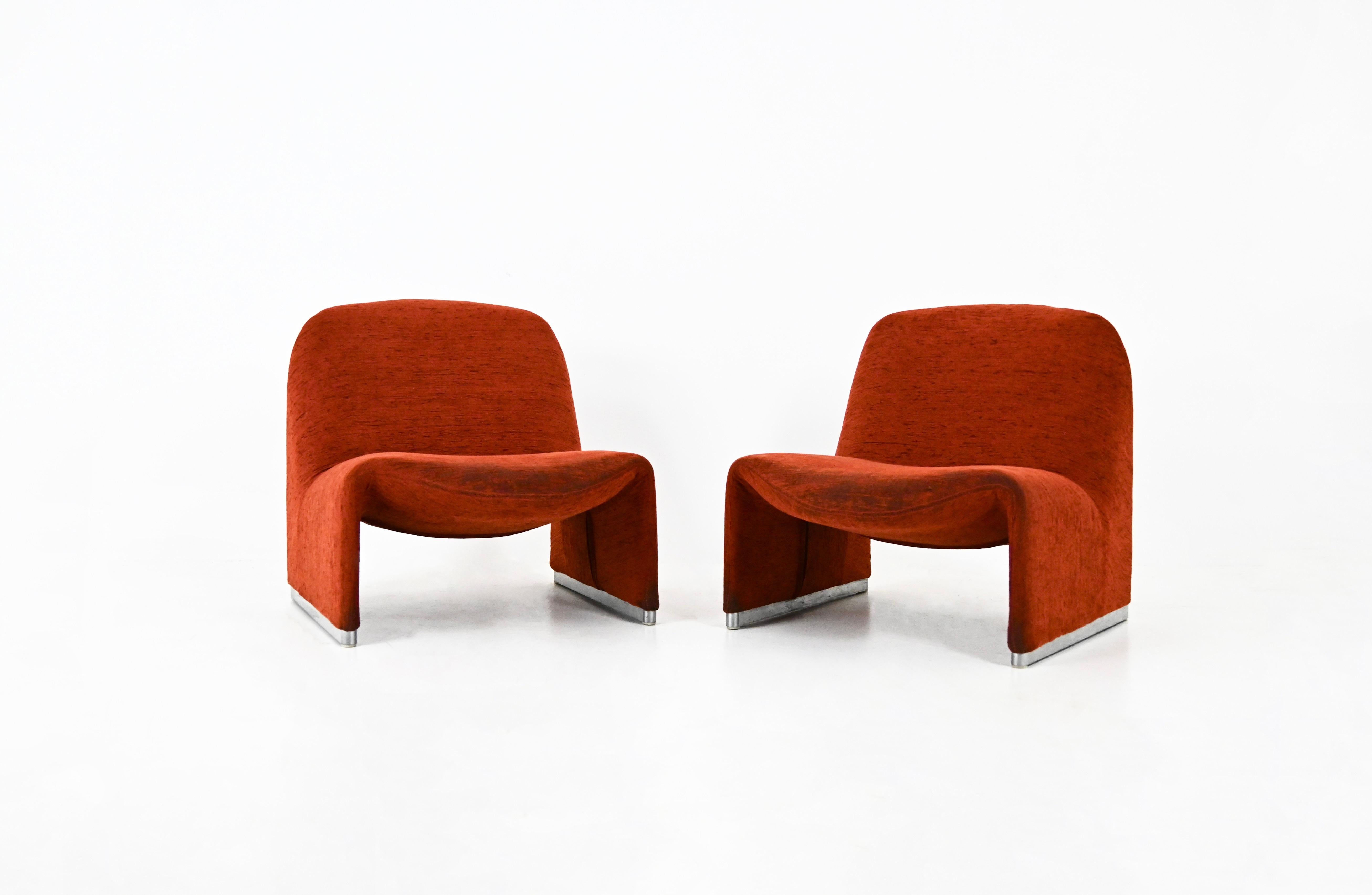 Alky Stühle von Giancarlo Piretti für Anonima Castelli, 1970er Jahre, 2er Set (Metall) im Angebot