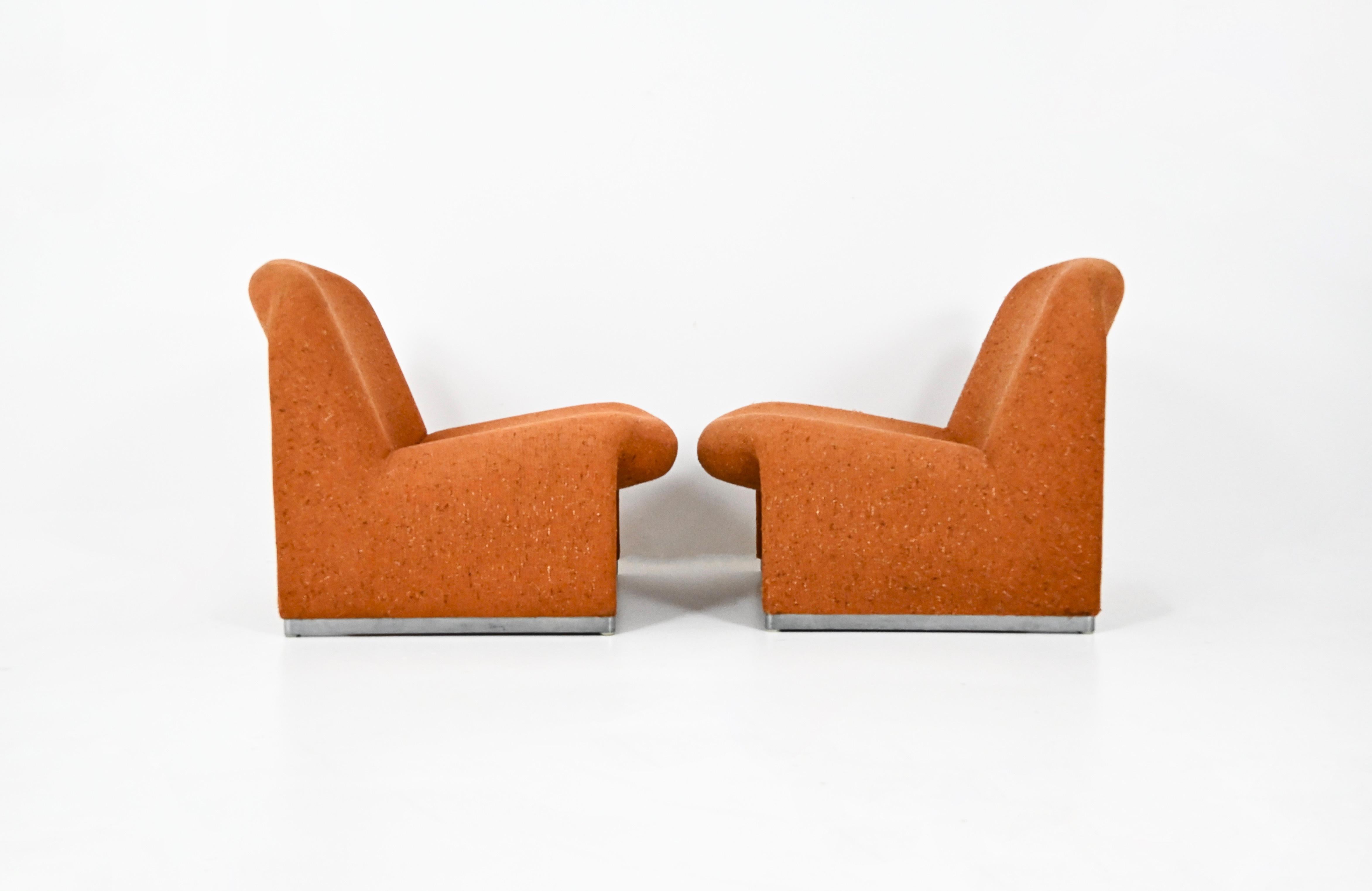 Alky Stühle von Giancarlo Piretti für Anonima Castelli, 1970er Jahre, 2er Set (Metall) im Angebot
