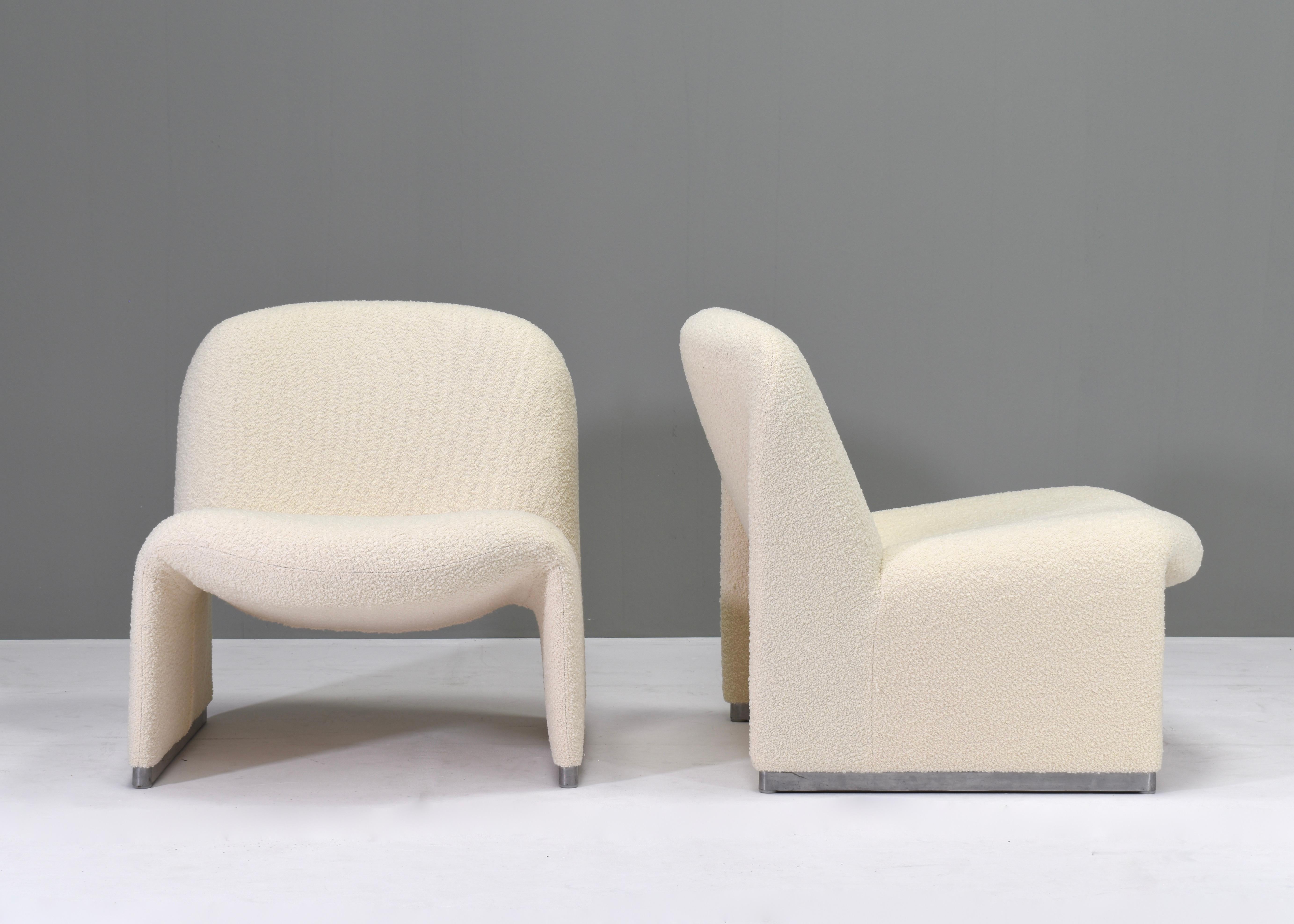 Italian Alky Chairs by Giancarlo Piretti for Castelli New Upholstery, Italy, circa 1970
