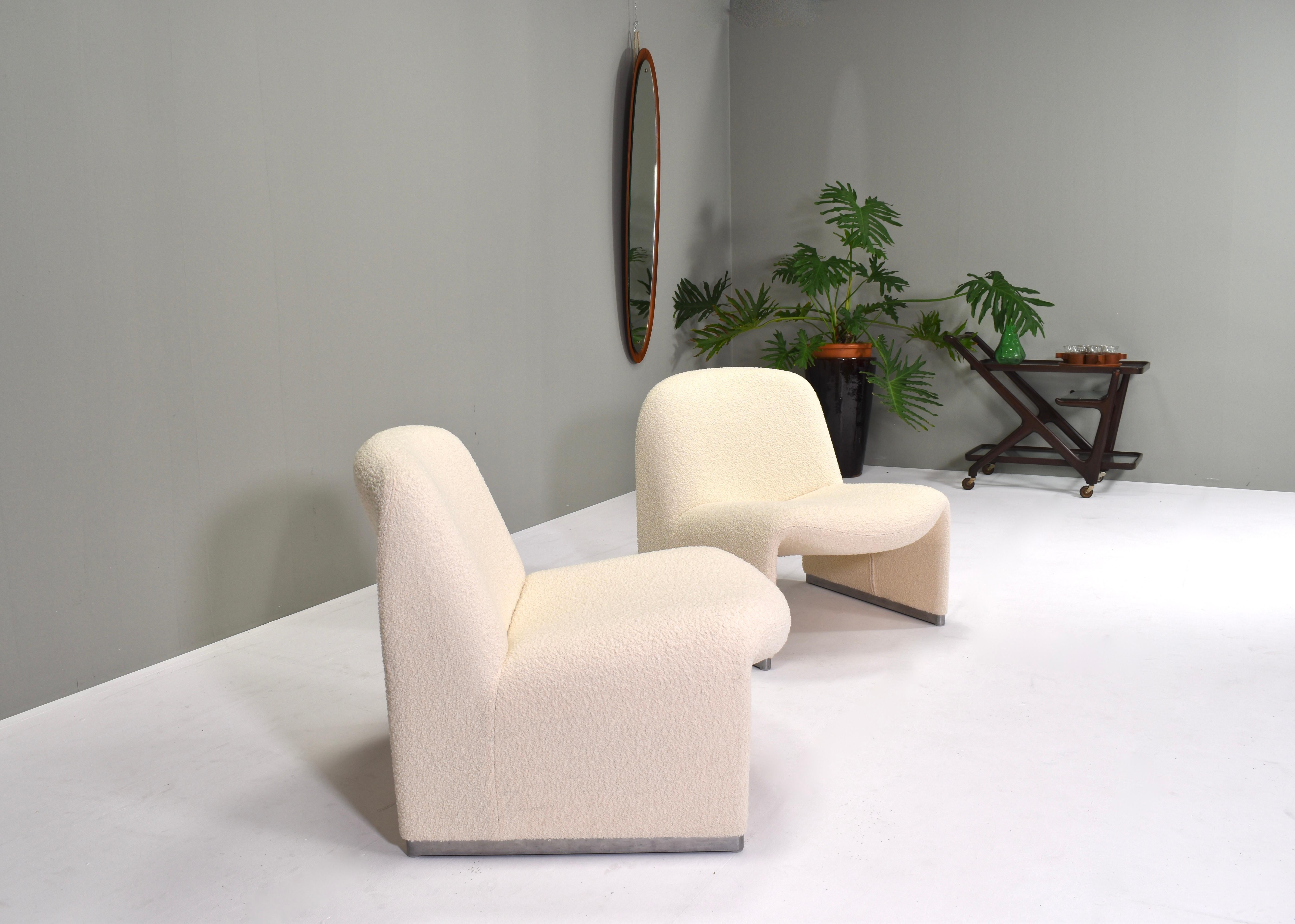 Late 20th Century Alky Chairs by Giancarlo Piretti for Castelli New Upholstery, Italy, circa 1970