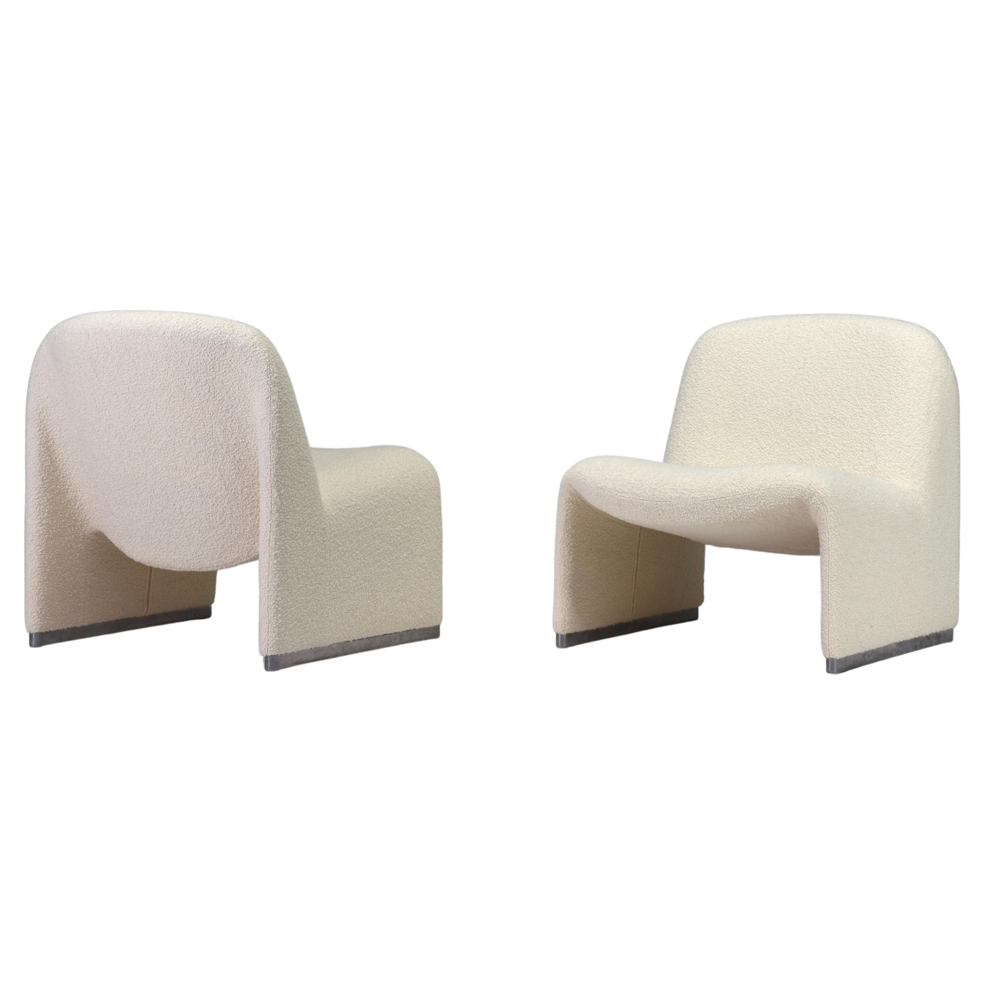 Alky Chairs by Giancarlo Piretti for Castelli New Upholstery, Italy, circa 1970