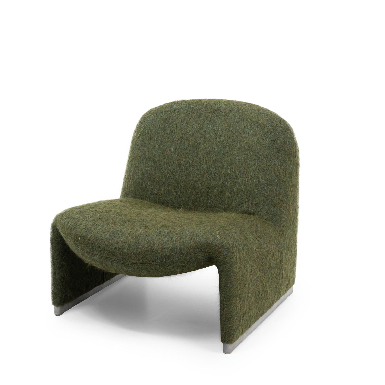 Silla Alky de Giancarlo Piretti, en lana Pierre Frey YETI - Años 80 Moderno de mediados de siglo en venta