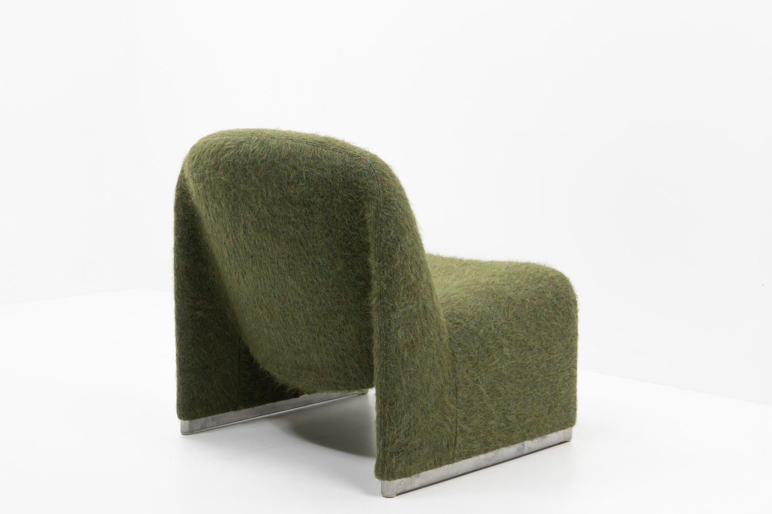 Silla Alky de Giancarlo Piretti, en lana Pierre Frey YETI - Años 80 finales del siglo XX en venta