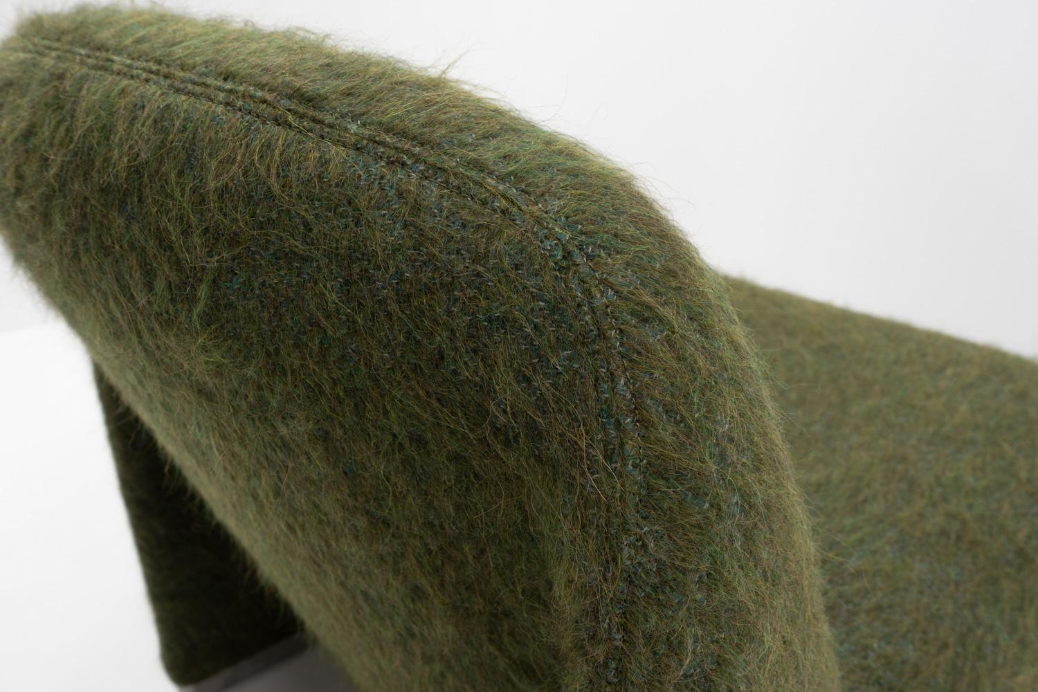 Silla Alky de Giancarlo Piretti, en lana Pierre Frey YETI - Años 80 Aluminio en venta