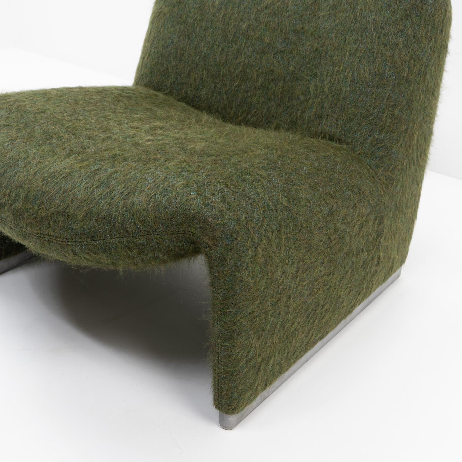 Silla Alky de Giancarlo Piretti, en lana Pierre Frey YETI - Años 80 en venta 1