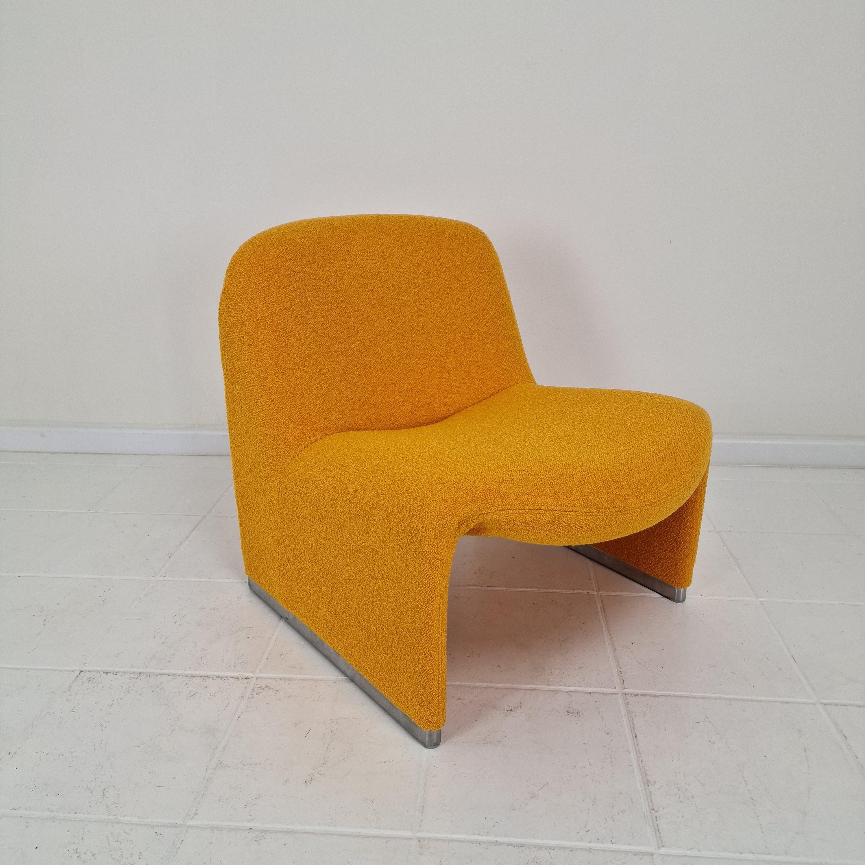 Silla Alky Lounge de Giancarlo Piretti para Artifort, años 1980 Tejido en venta