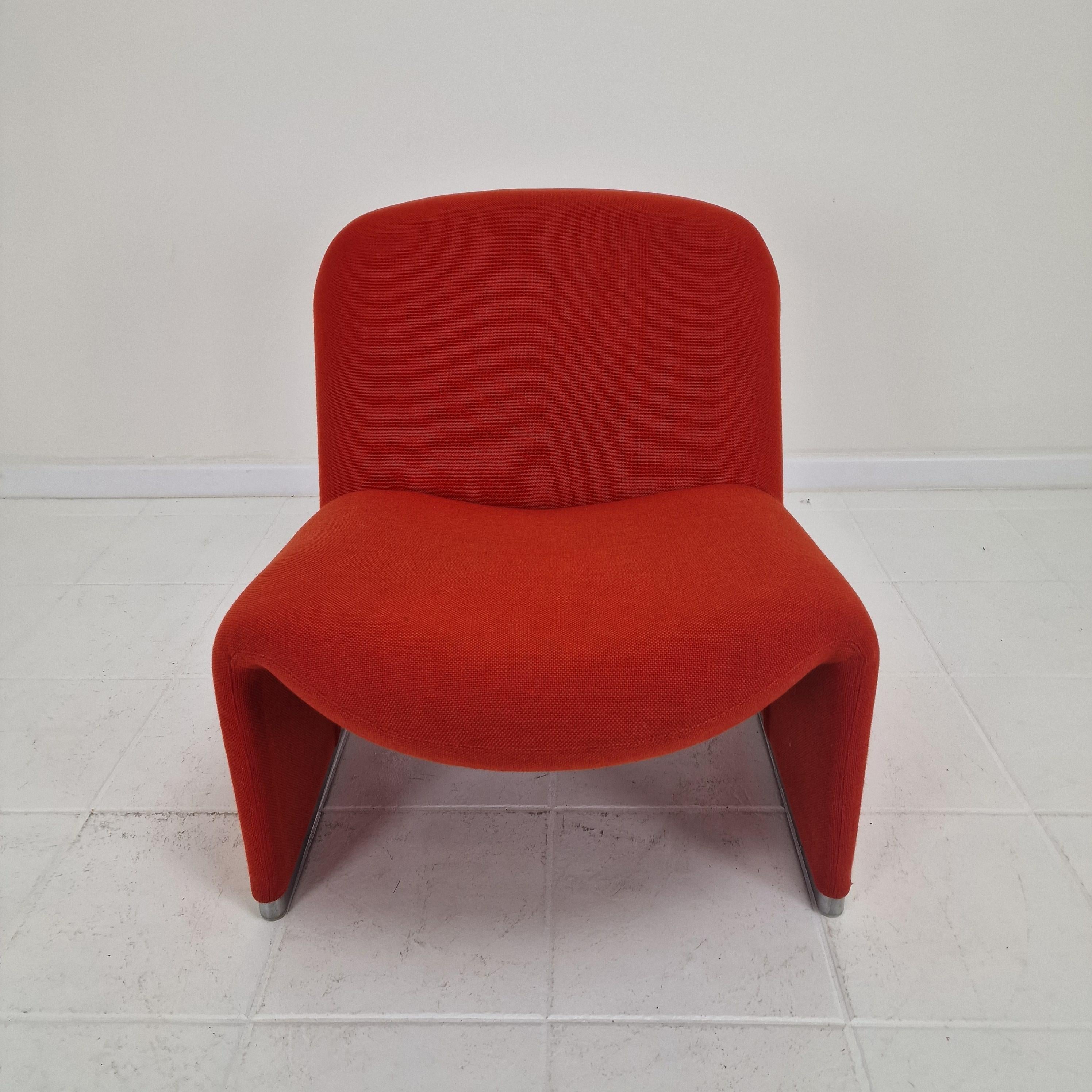 Loungesessel „Alky“ von Giancarlo Piretti für Artifort, 1980er Jahre (Gewebt) im Angebot