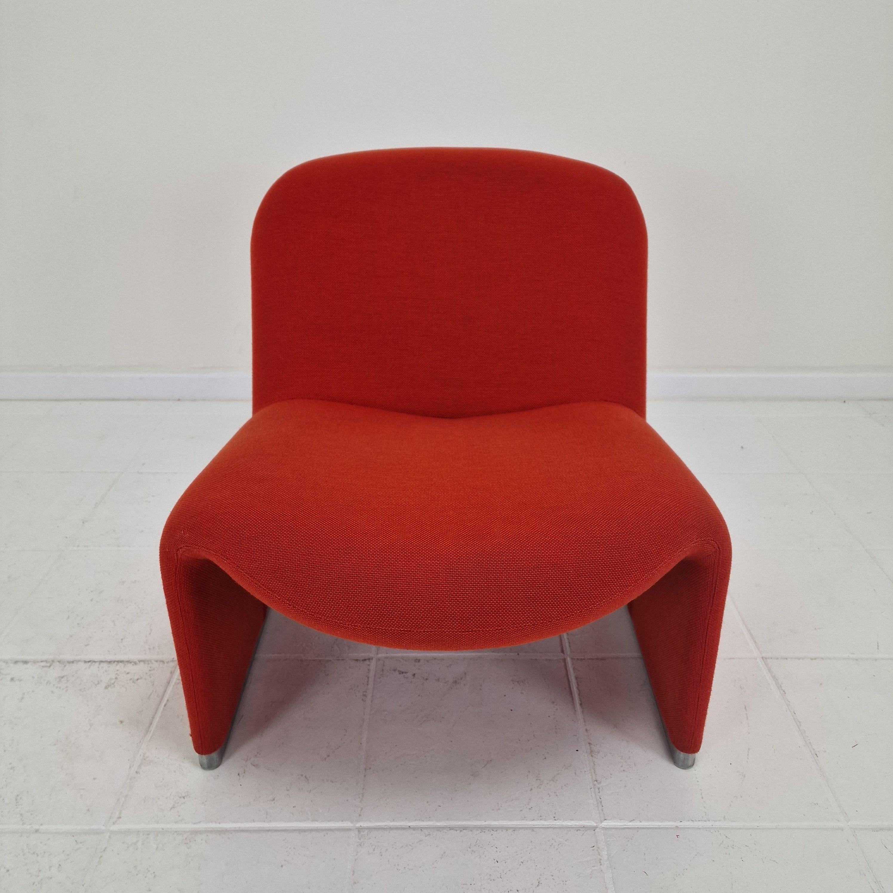 Silla Alky Lounge de Giancarlo Piretti para Artifort, años 1980 Tejido en venta