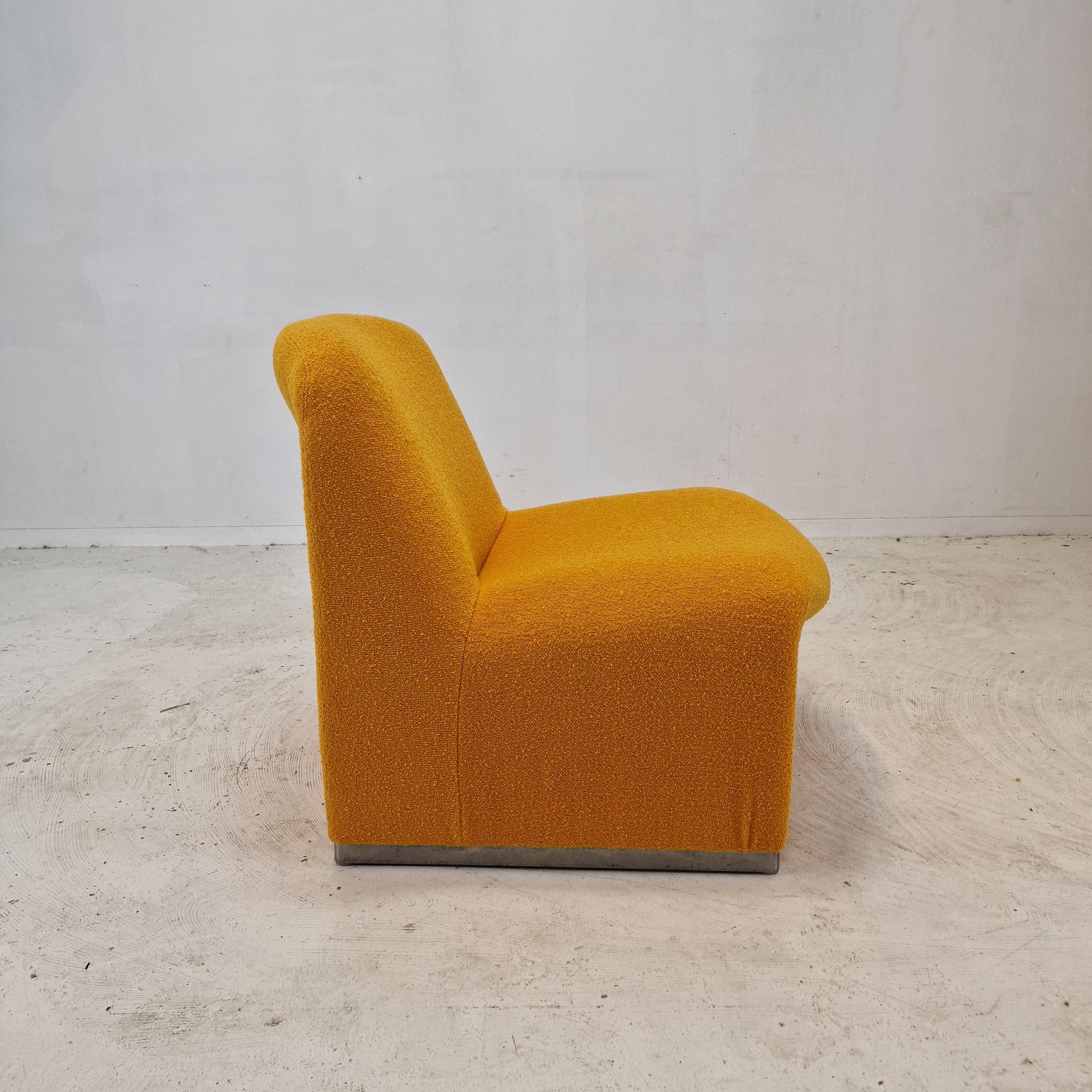 Aluminum Alky Lounge Chair by Giancarlo Piretti for Artifort, 1980s For Sale