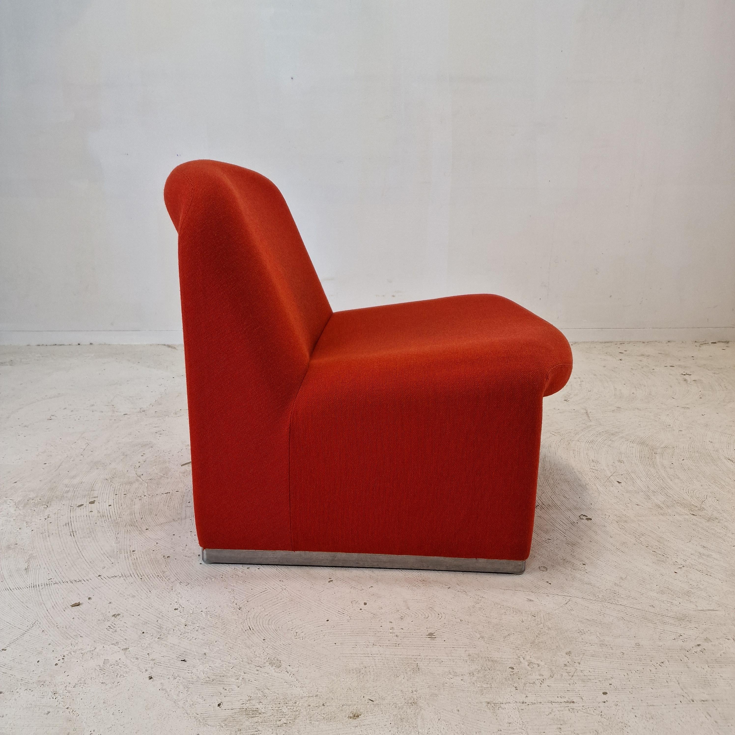 Aluminum Alky Lounge Chair by Giancarlo Piretti for Castelli, 1980s For Sale