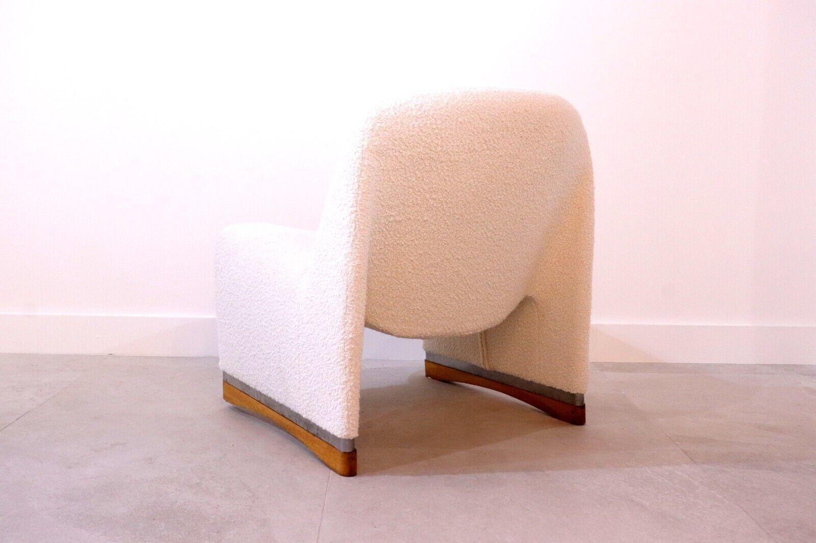 20th Century Alky Lounge Chair, Piretti for Castelli, Recently Upholstered in Boucle, 1972