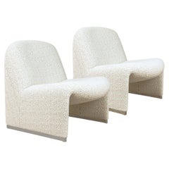 Alky Piretti Chairs, New Upholstered with High-end Fabric by Dedar, Italy