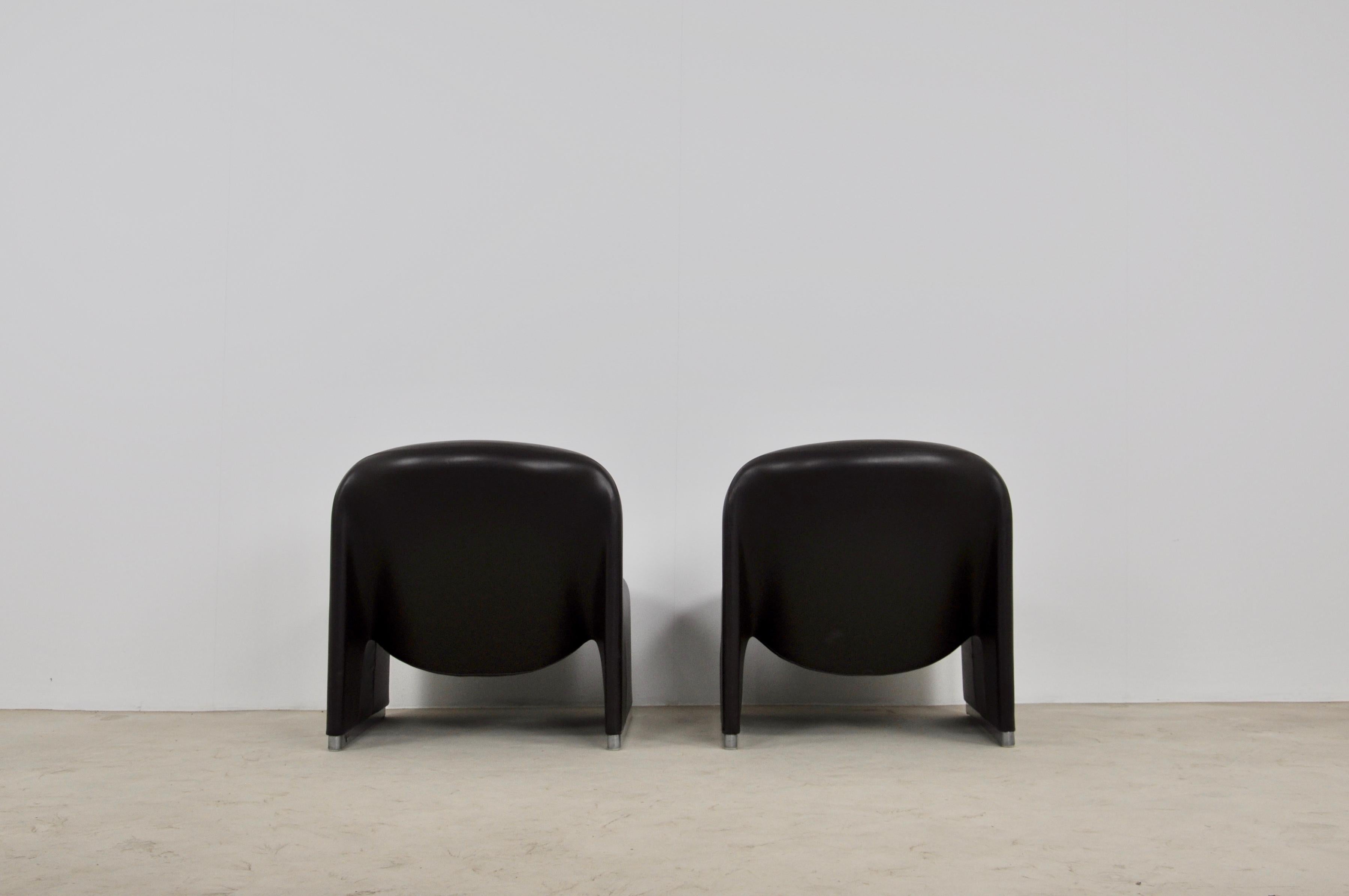 Alky Skaï Chair by Giancarlo Piretti for Anonima Castelli, 1970s In Good Condition In Lasne, BE