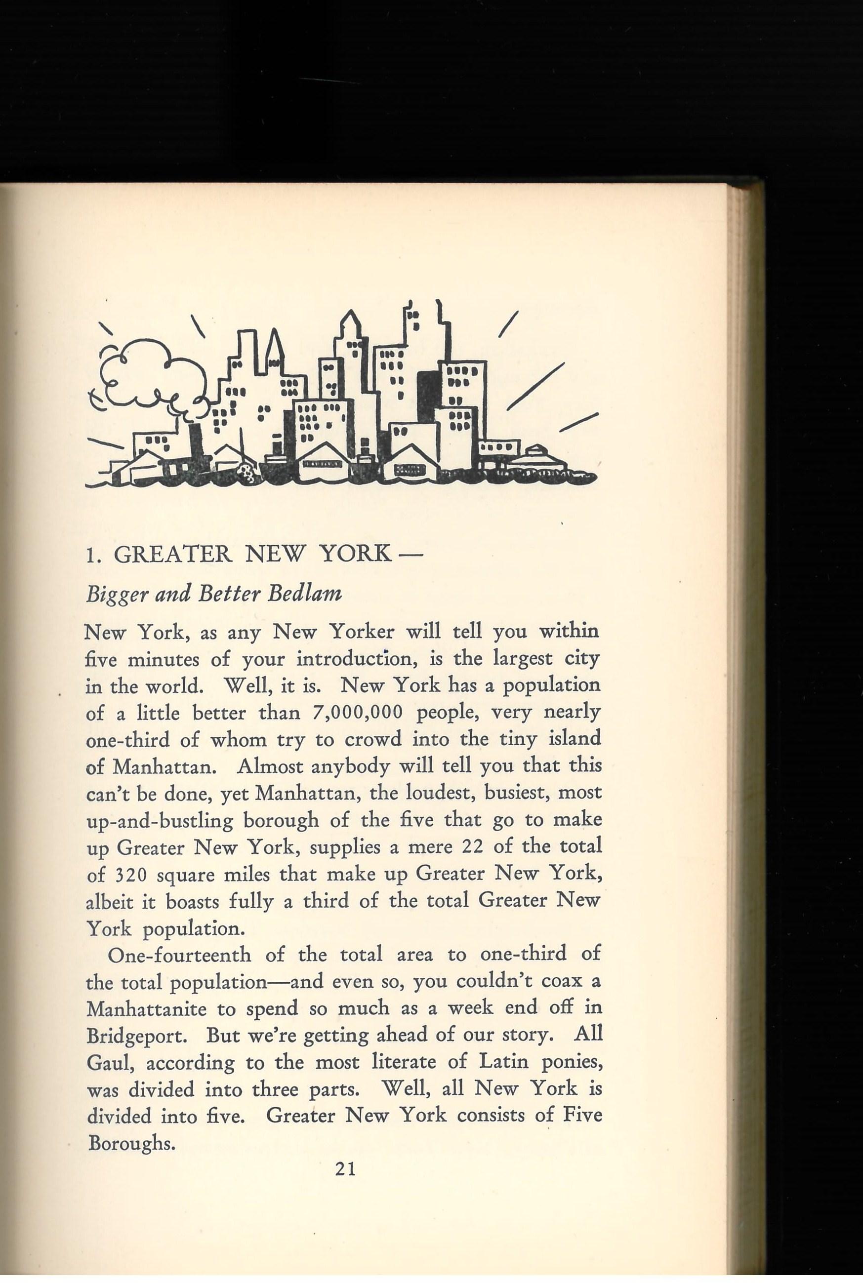 All About New York: An Intimate Guide by Rian James (Book) In Fair Condition For Sale In North Yorkshire, GB