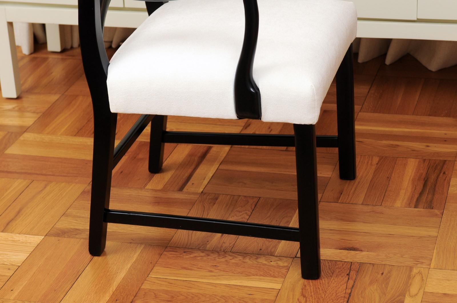 All Arms, Chic Set of 12 Dining Chairs by Michael Taylor for Baker, circa 1960 In Excellent Condition For Sale In Atlanta, GA