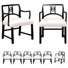 Used All Arms - Chic Set of 8 Dining Chairs by Michael Taylor for Baker, circa 1960