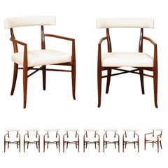 All Arms, Extraordinary Set of 10 Modern Klismos Chairs by Robsjohn-Gibbings