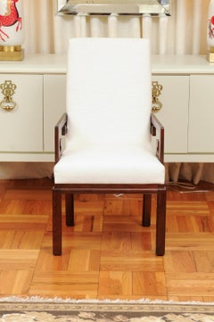 All Arms, Sublime Set of 16 Greek Key Chairs by Michael Taylor, circa 1970