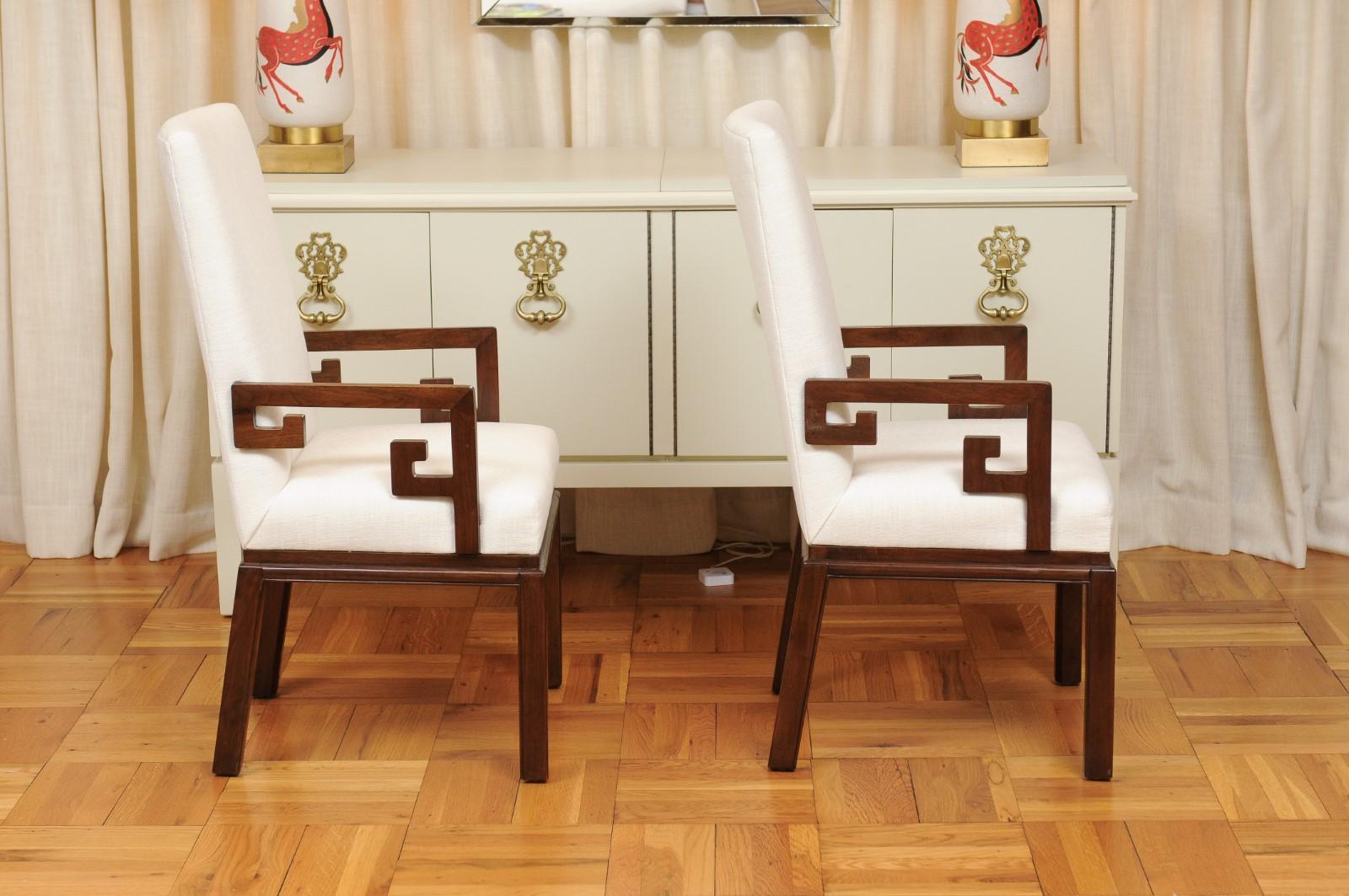 Sublime set di 20 sedie a chiave greca d'epoca di Michael Taylor per Baker Furniture in vendita 1