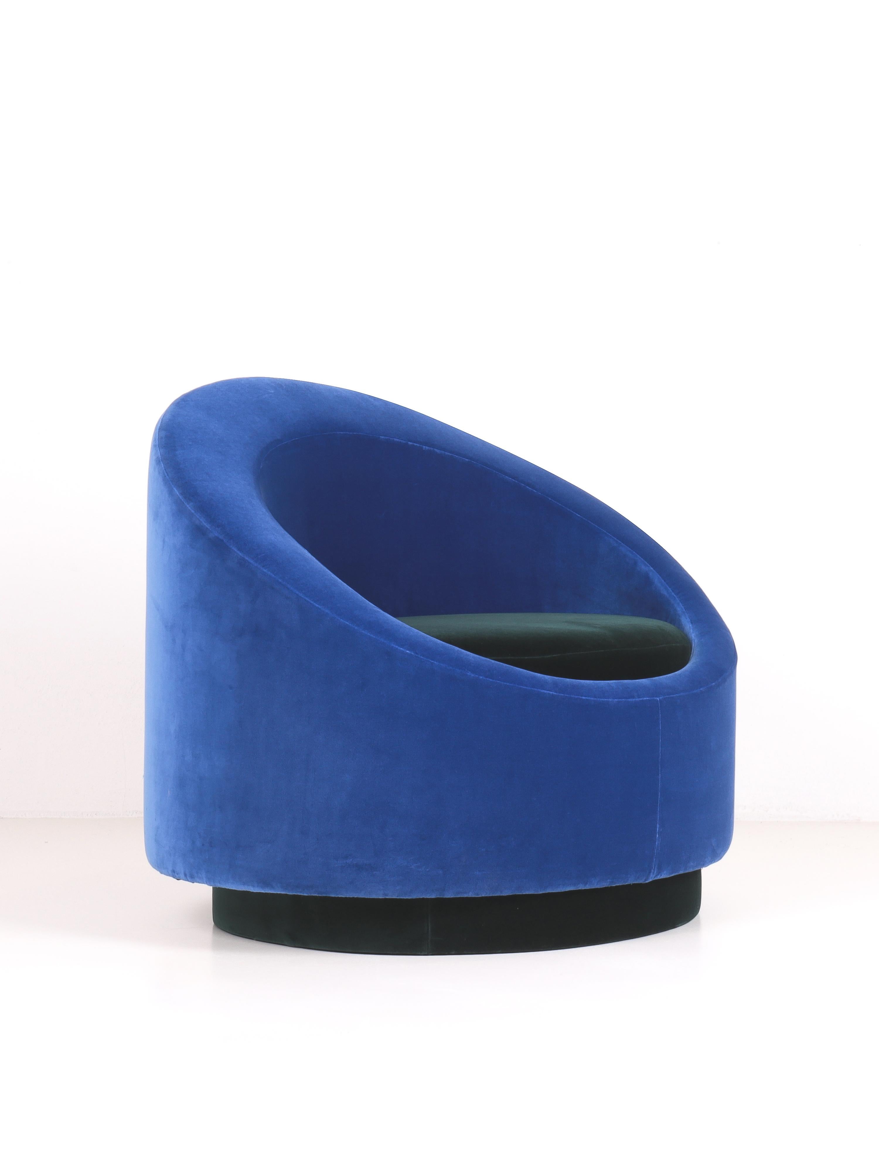 Italian All Around Armchair by Pierre Gonalons Kvadrat Fabric Paradisoterrestre Edition For Sale
