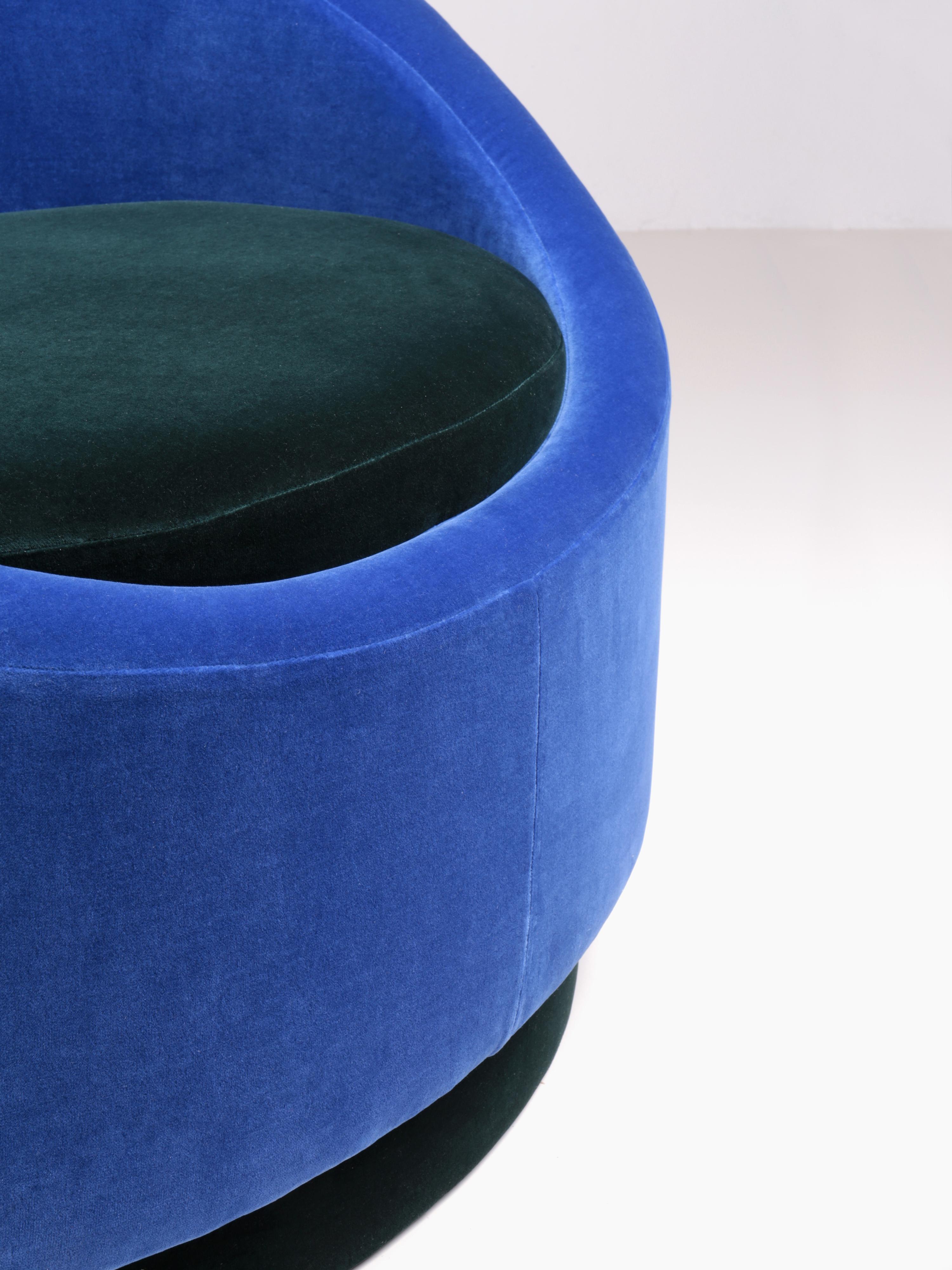 Contemporary All Around Armchair by Pierre Gonalons Kvadrat Fabric Paradisoterrestre Edition For Sale
