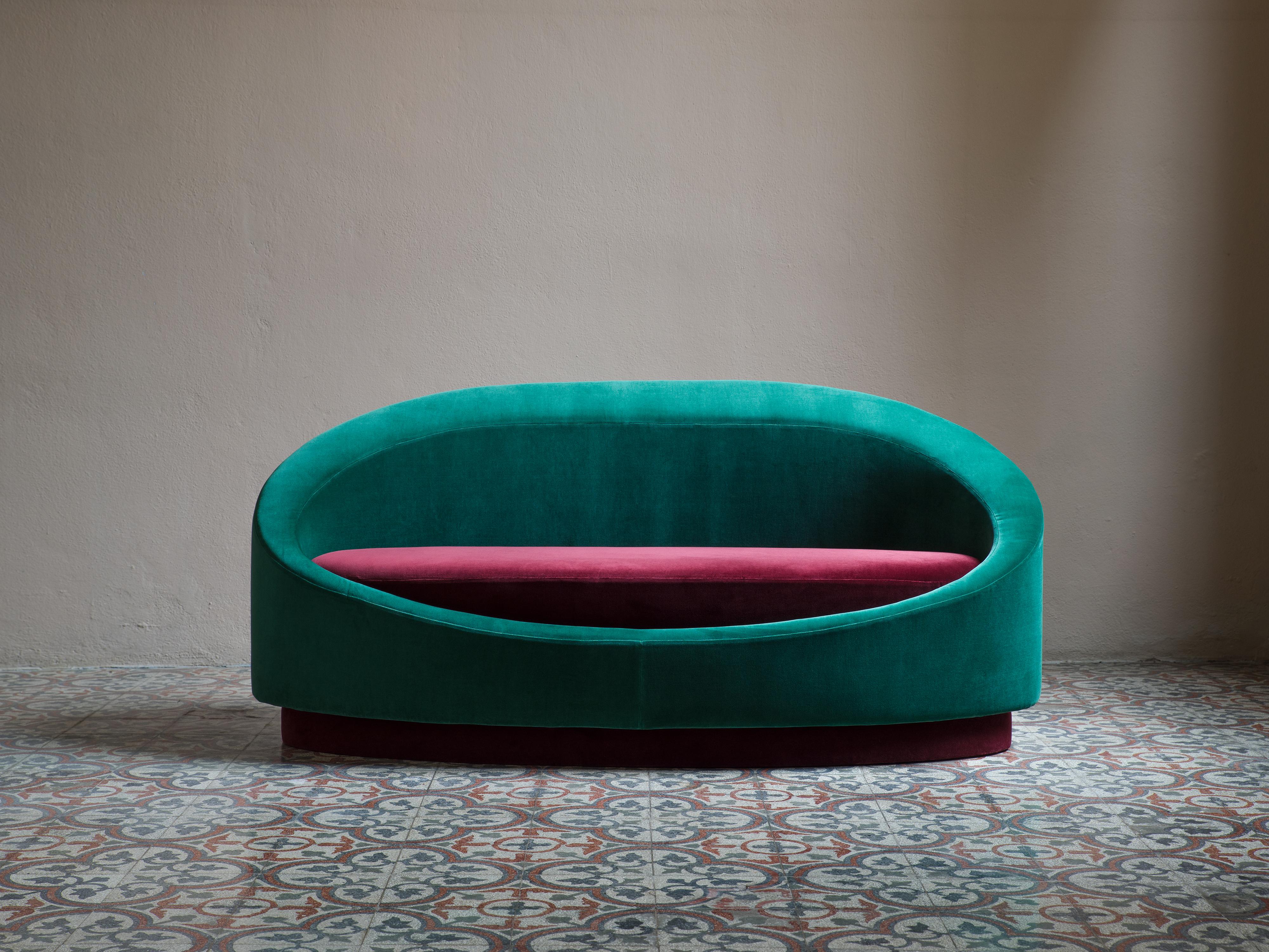 All Around Sofa 160 by Pierre Gonalons Kvadrat Fabric Paradisoterrestre Edition For Sale 1