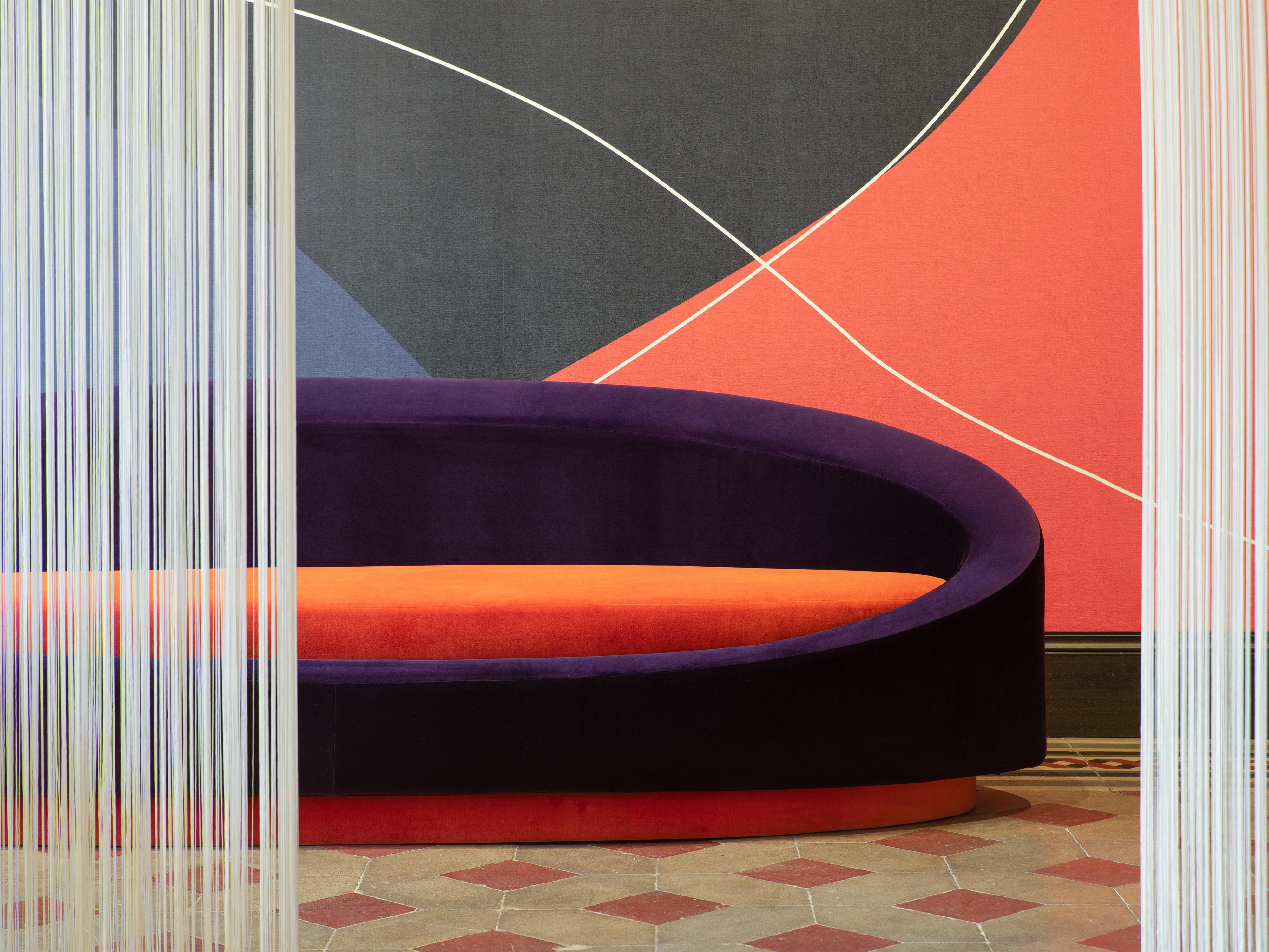 All Around Sofa 220 by Pierre Gonalons Kvadrat Fabric Paradisoterrestre Edition For Sale 1