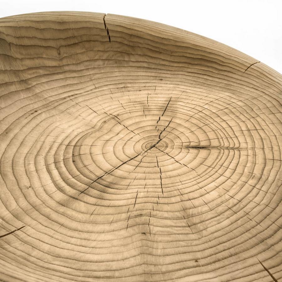 Runder Hocker aus Zedernholz, entworfen von Marco Piva, hergestellt in Italien (Moderne) im Angebot