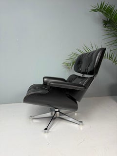 All-Black Eames Lounge Chair by Herman Miller 1970s