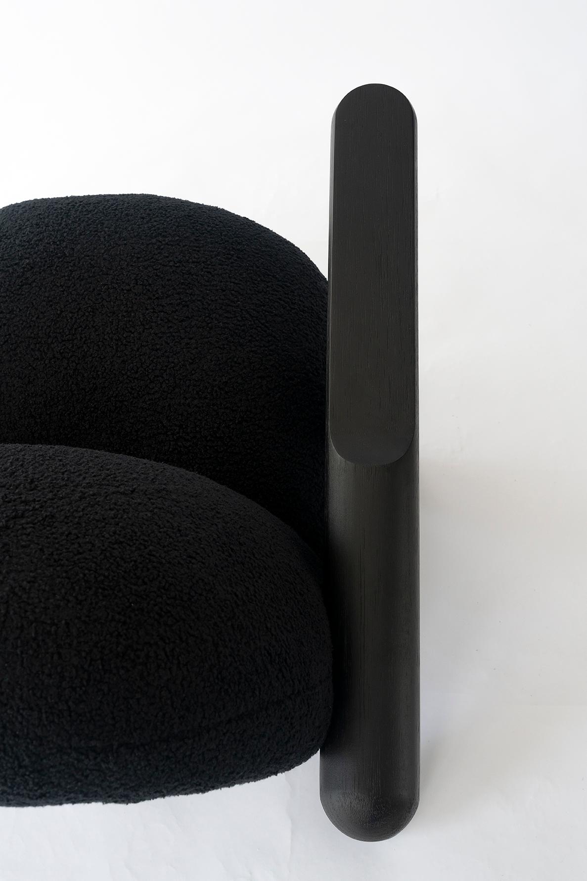 All Black Fartura Armchair in Neotenic Style by Tiago Curioni For Sale 10