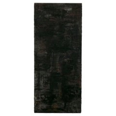 All Black Textural Abstract Painting, circa 1960s, Vertical or Horizonta