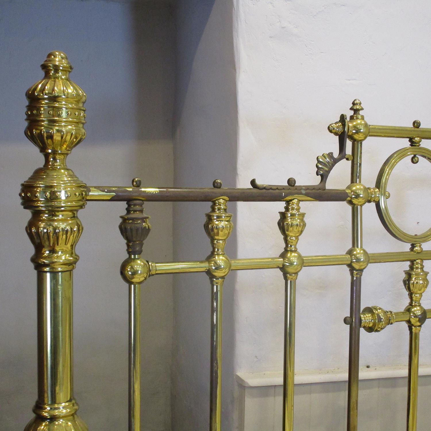 Late Victorian All Brass Antique Bed MD112