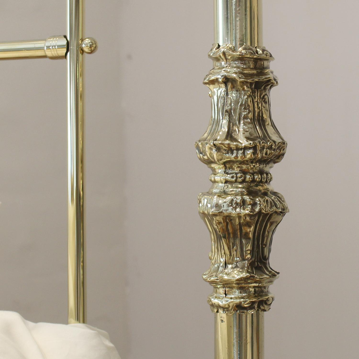 Polished All Brass Antique Bed MK261