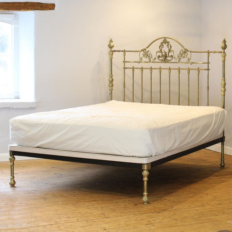 All Brass Antique Platform Bed MK268 For Sale at 1stDibs