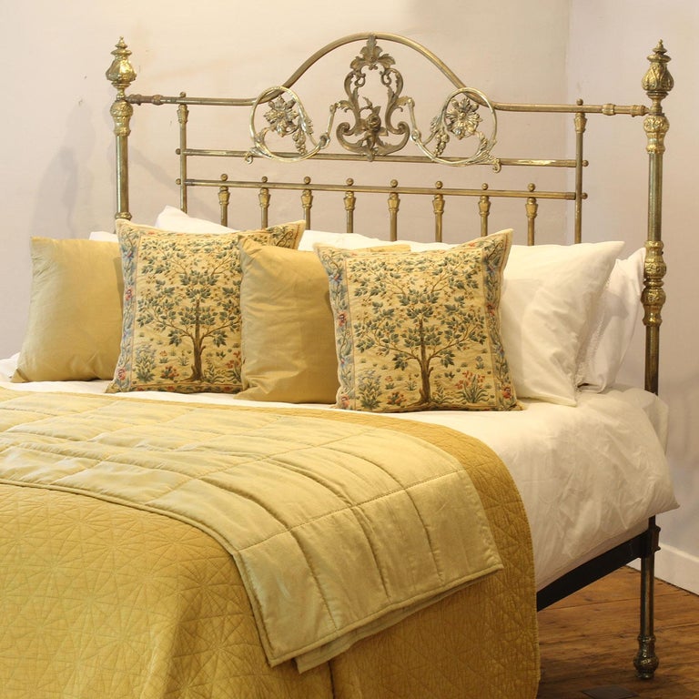 All Brass Antique Platform Bed MK268 For Sale at 1stDibs