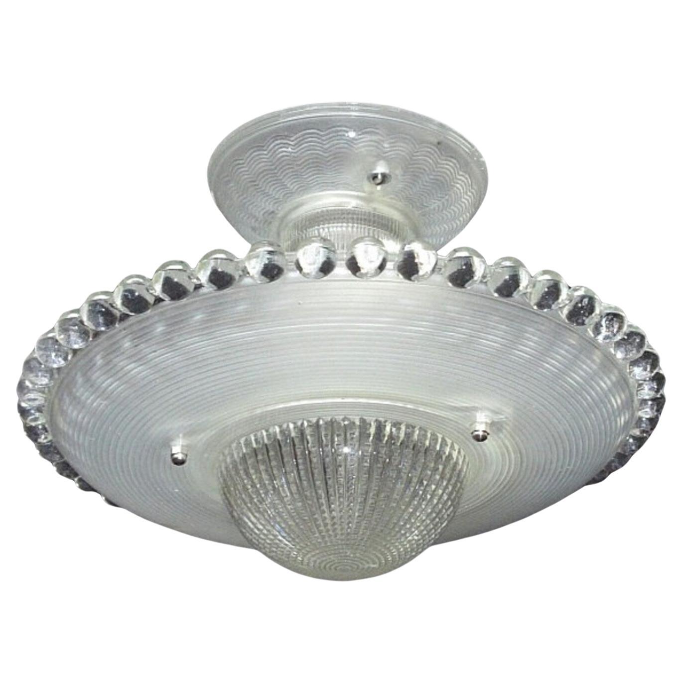 All Crystal Glass Bed Bath Ceiling Fixture Vintage Lights For Sale